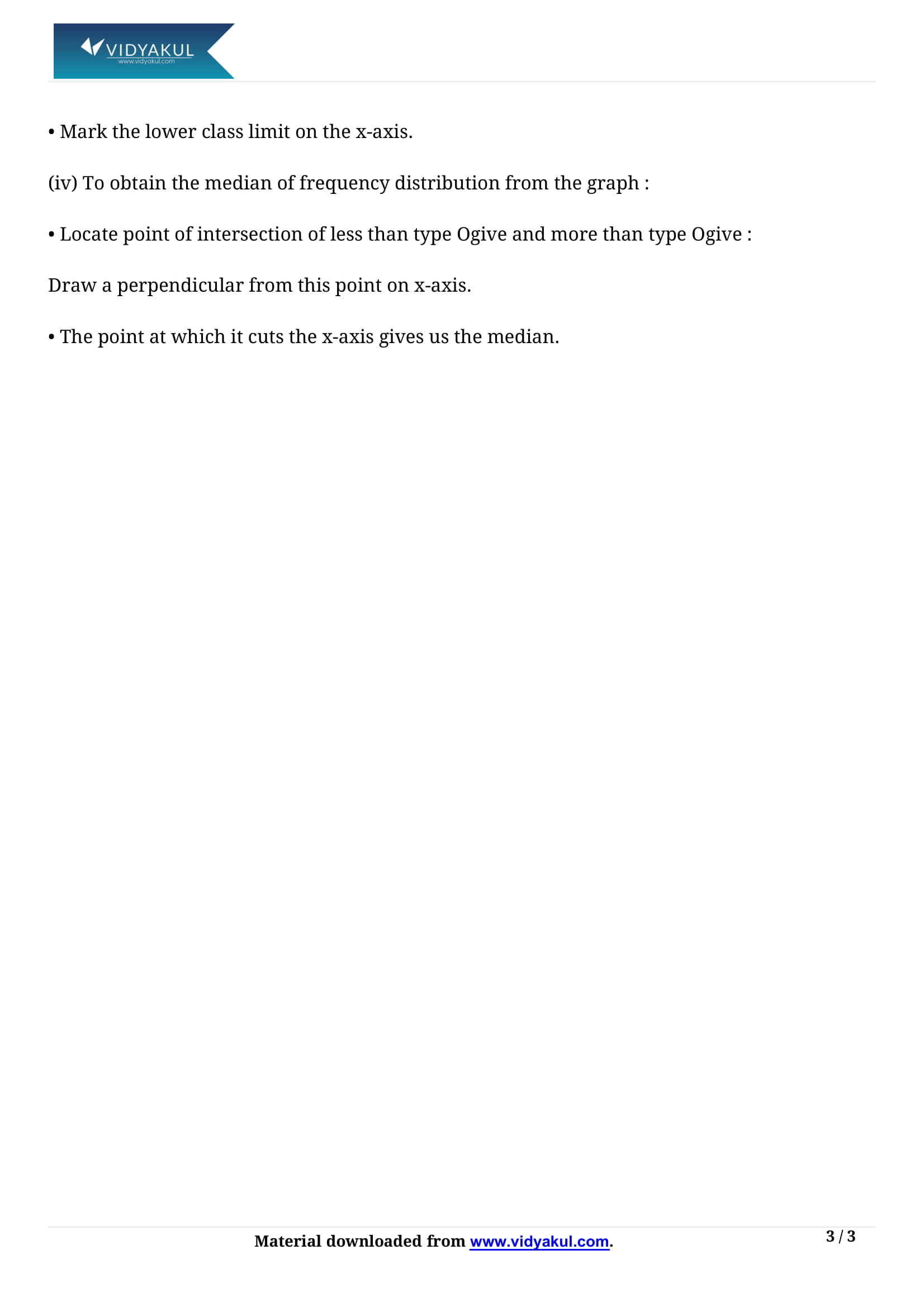 Statistics Class 10 Maths Notes Part - 3