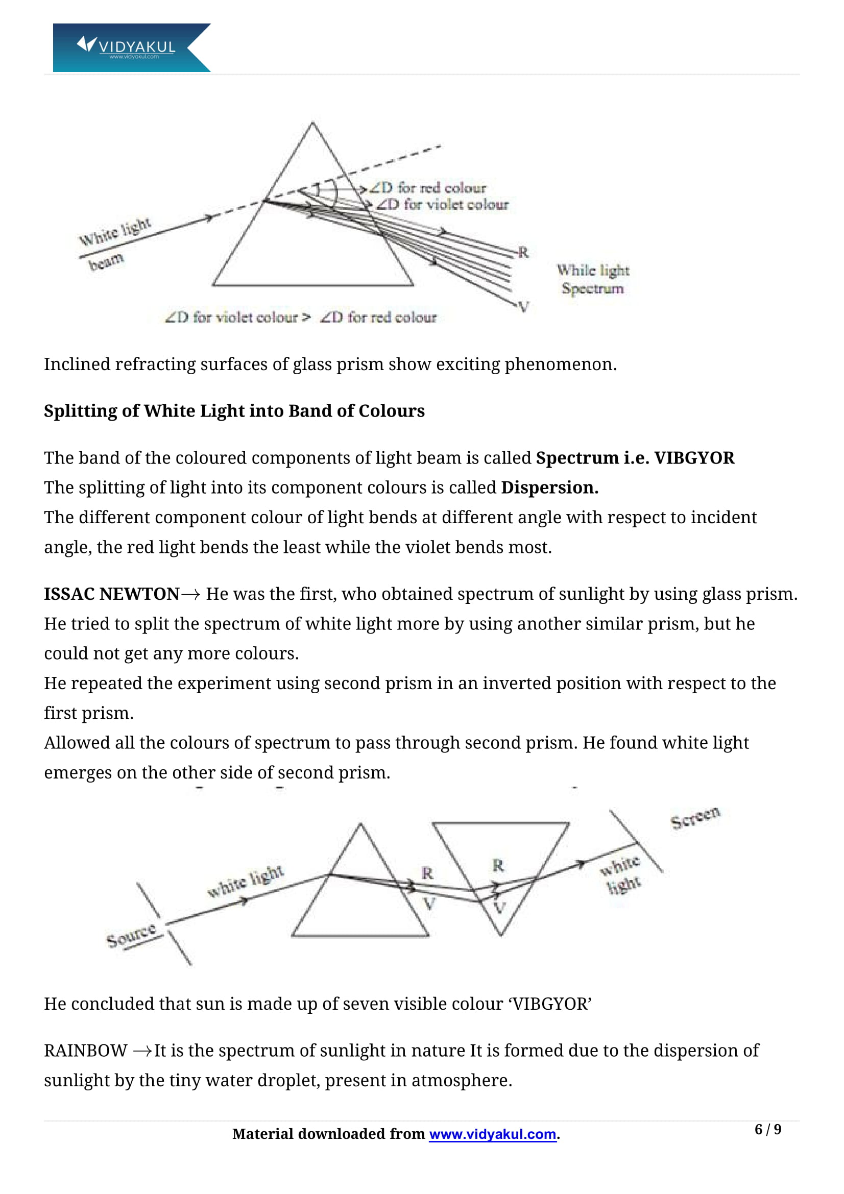 Human Eye and Colourful World Class 10 Science Notes Part - 6