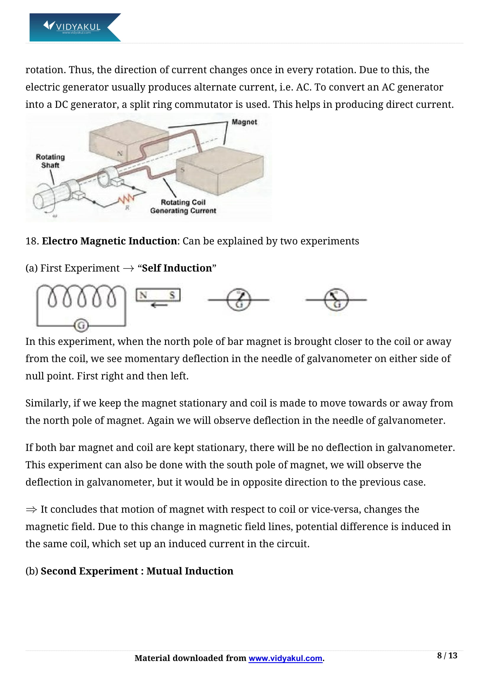 Magnetic Effects of Electric Current Class 10 Science Notes Part - 8