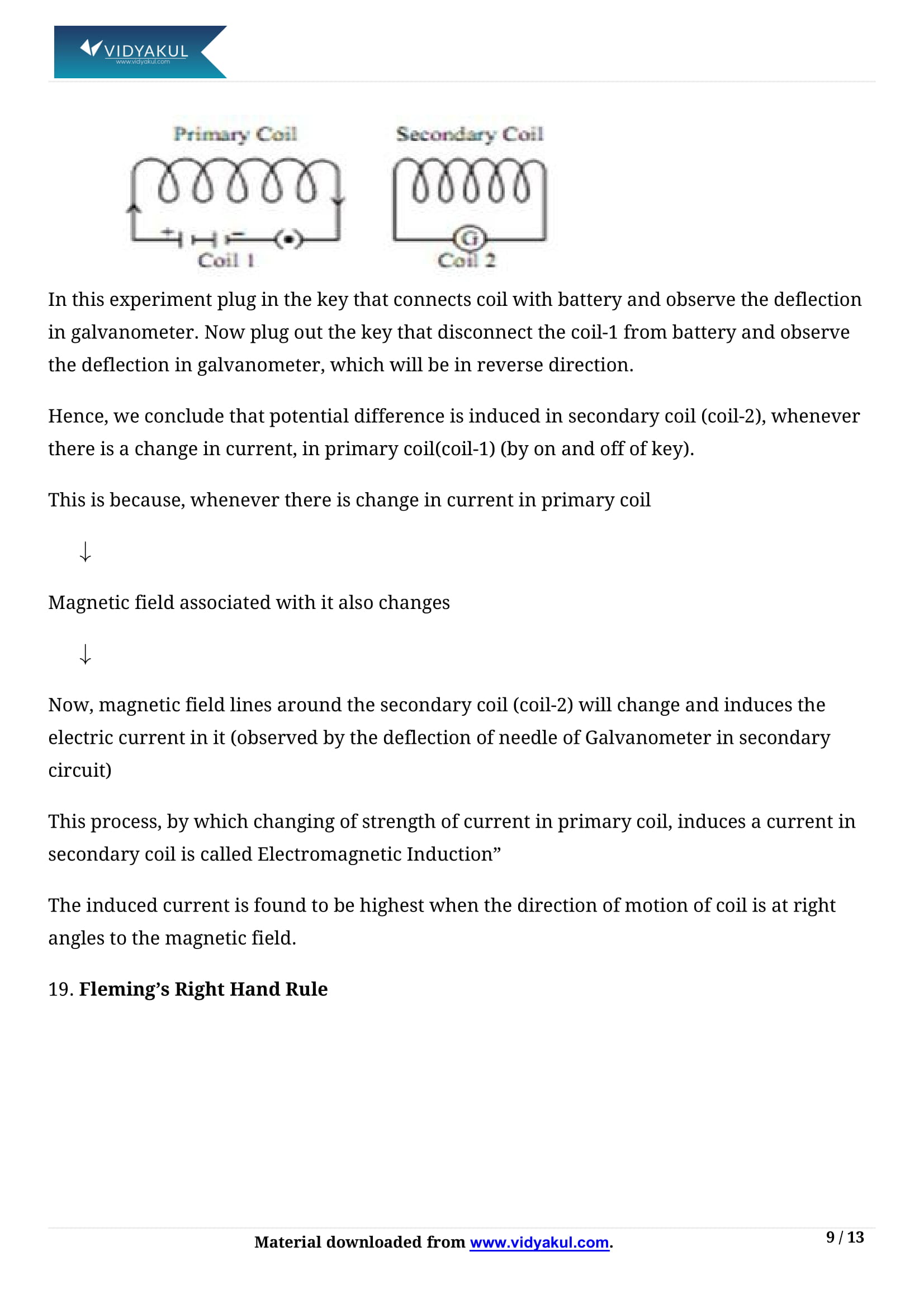 Magnetic Effects of Electric Current Class 10 Science Notes Part - 9