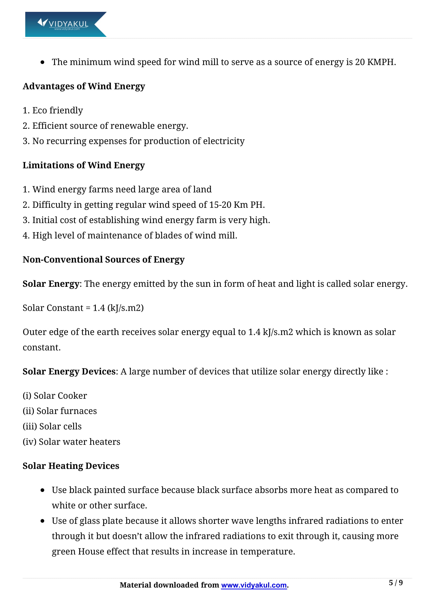 Class 10th Science Source of Energy NCERT Notes CBSE 2023