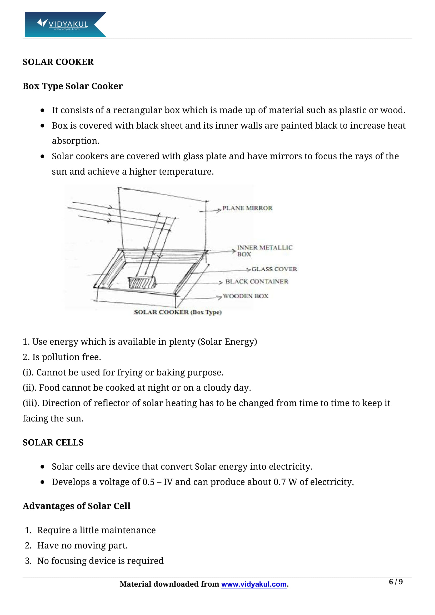 Sources of Energy Class 10 Science Notes Part - 6
