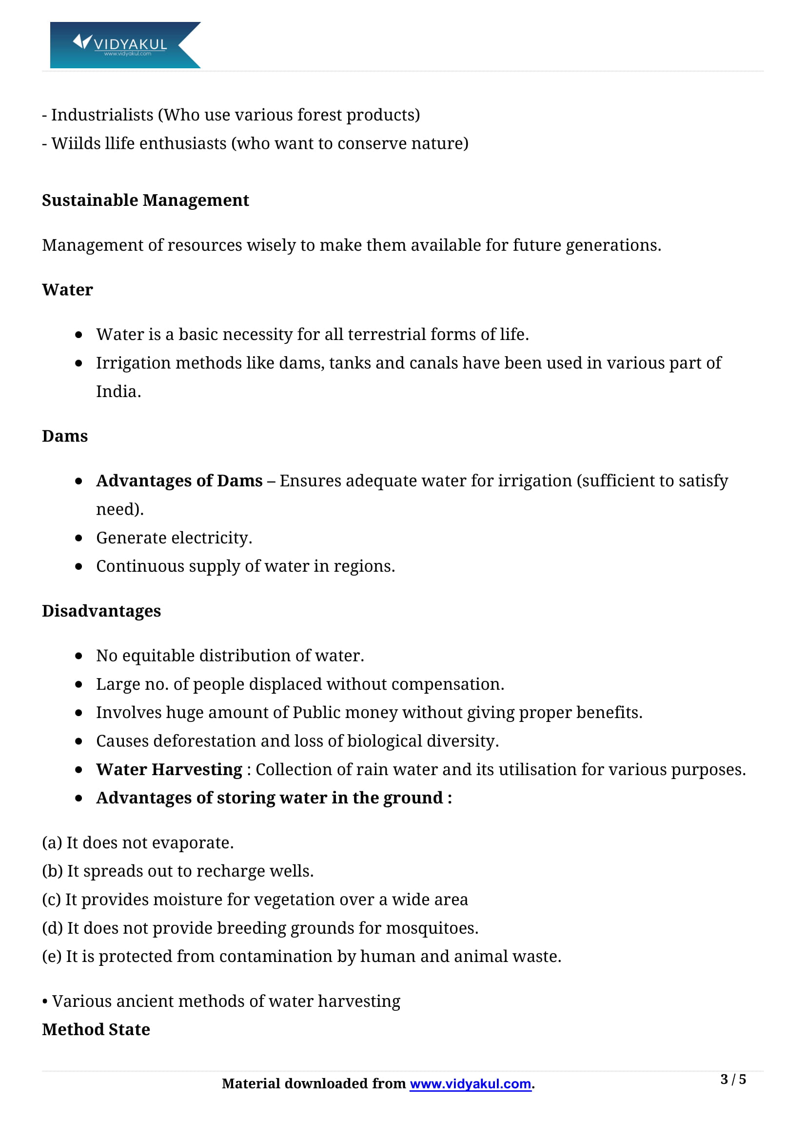 Management of Sources of Energy Class 10 Science Notes Part - 3
