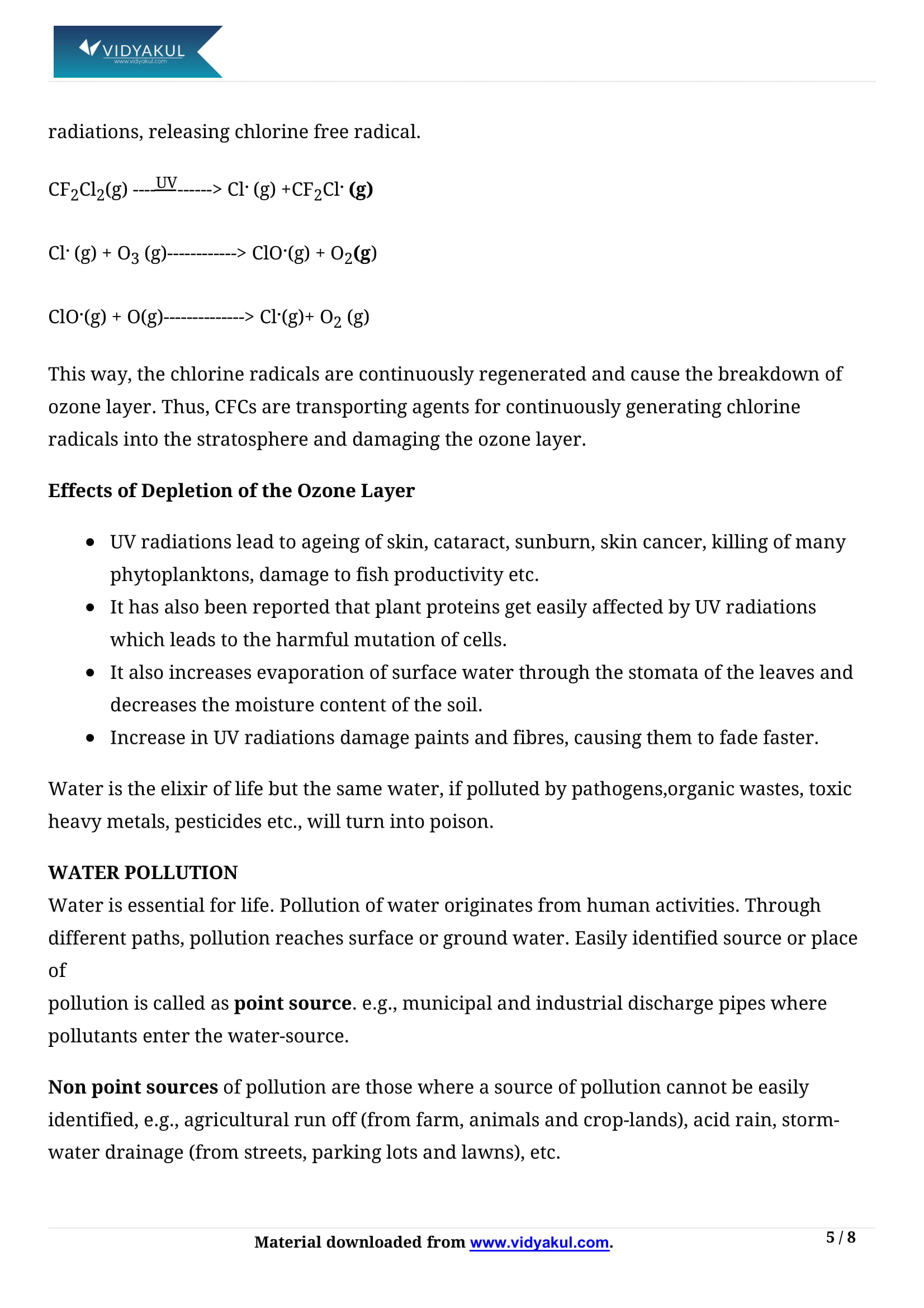 Environmental Chemistry Class 11 Chemistry Notes Part - 5
