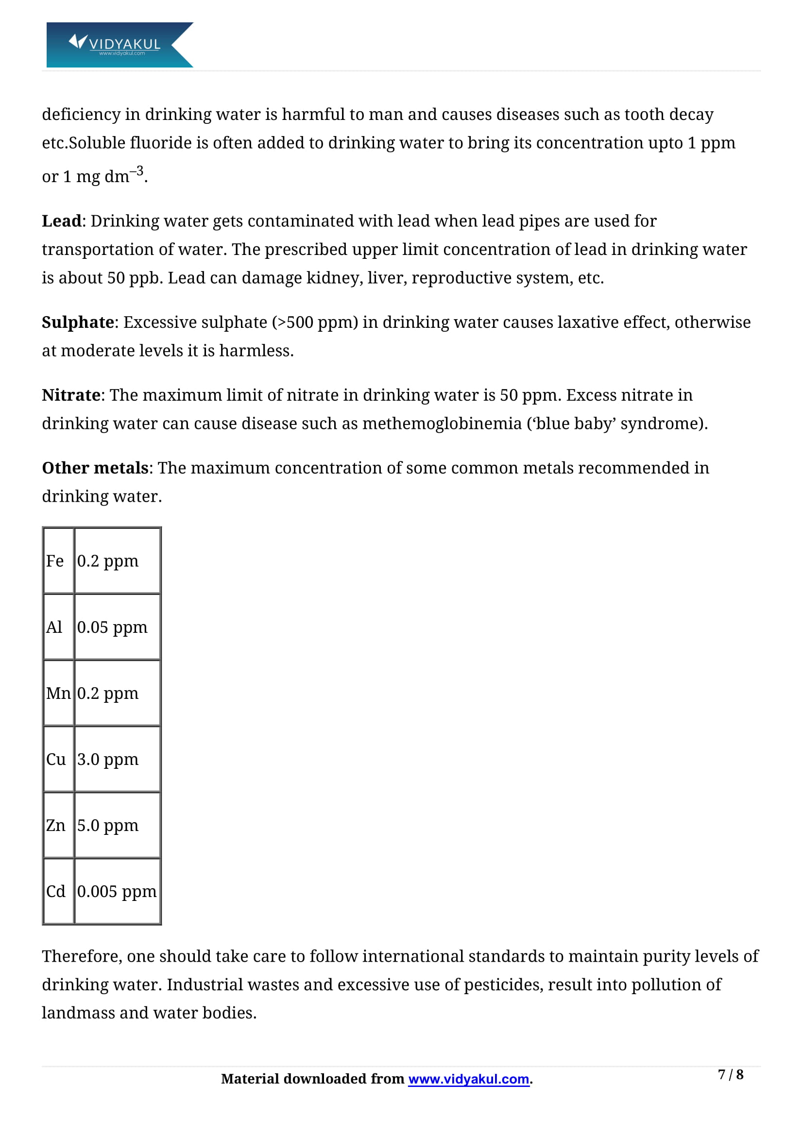 Environmental Chemistry Class 11 Chemistry Notes Part - 7