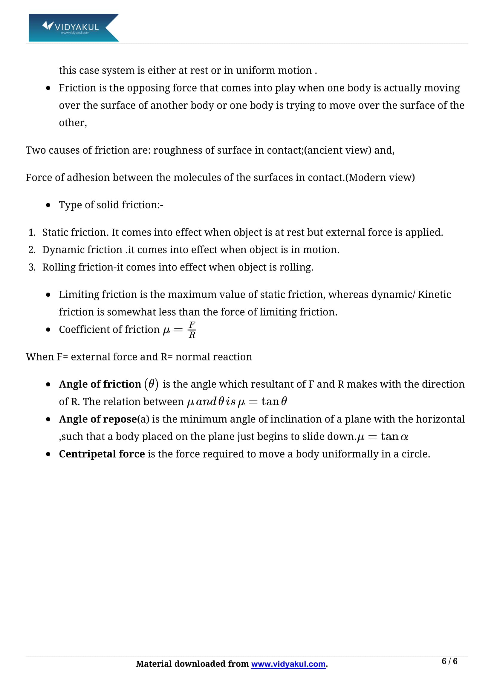 Motion in a Straight Line Class 11 Physics Notes Part-6