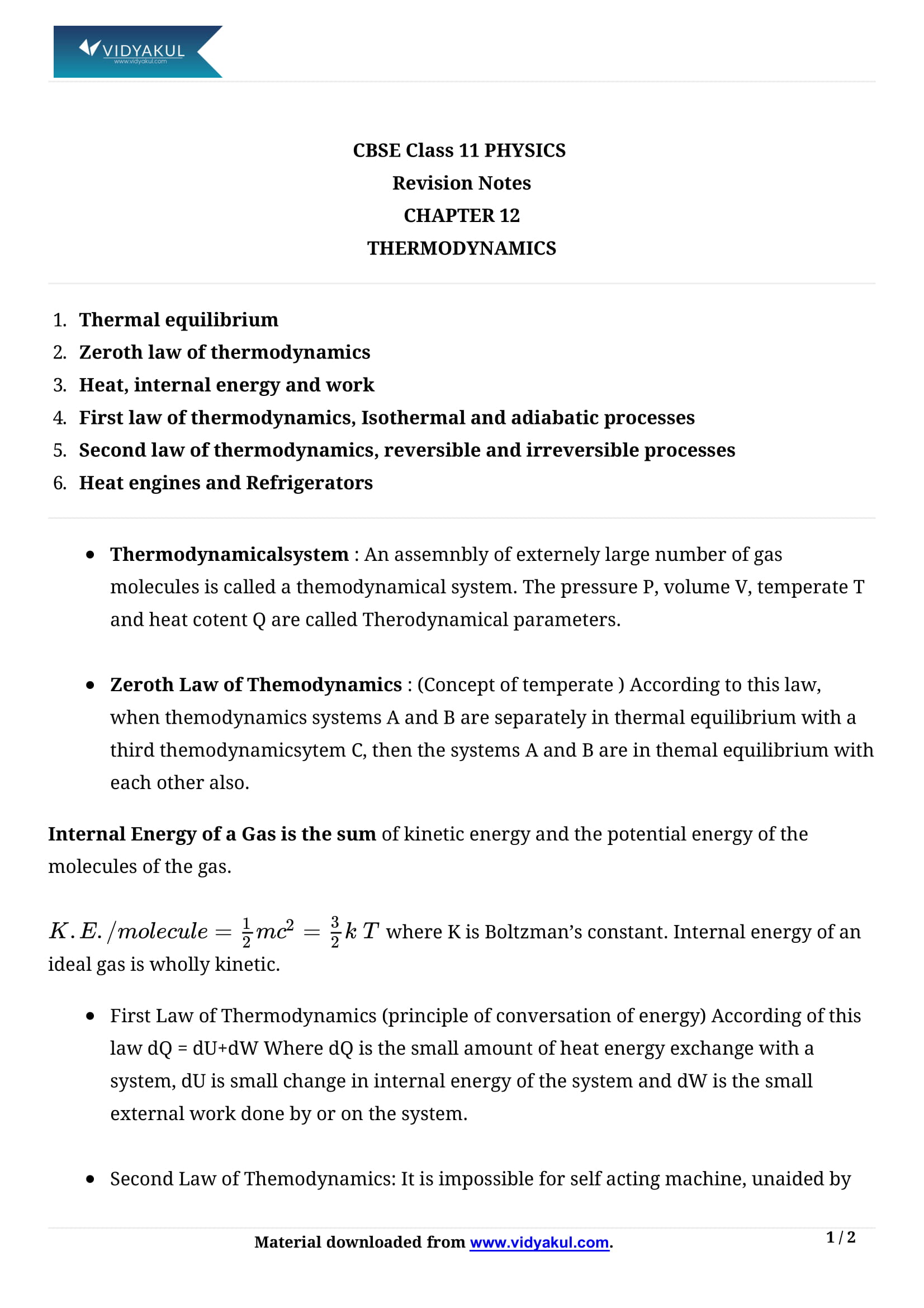 class-11-physics-chapter-12-thermodynamics-notes-vidyakul