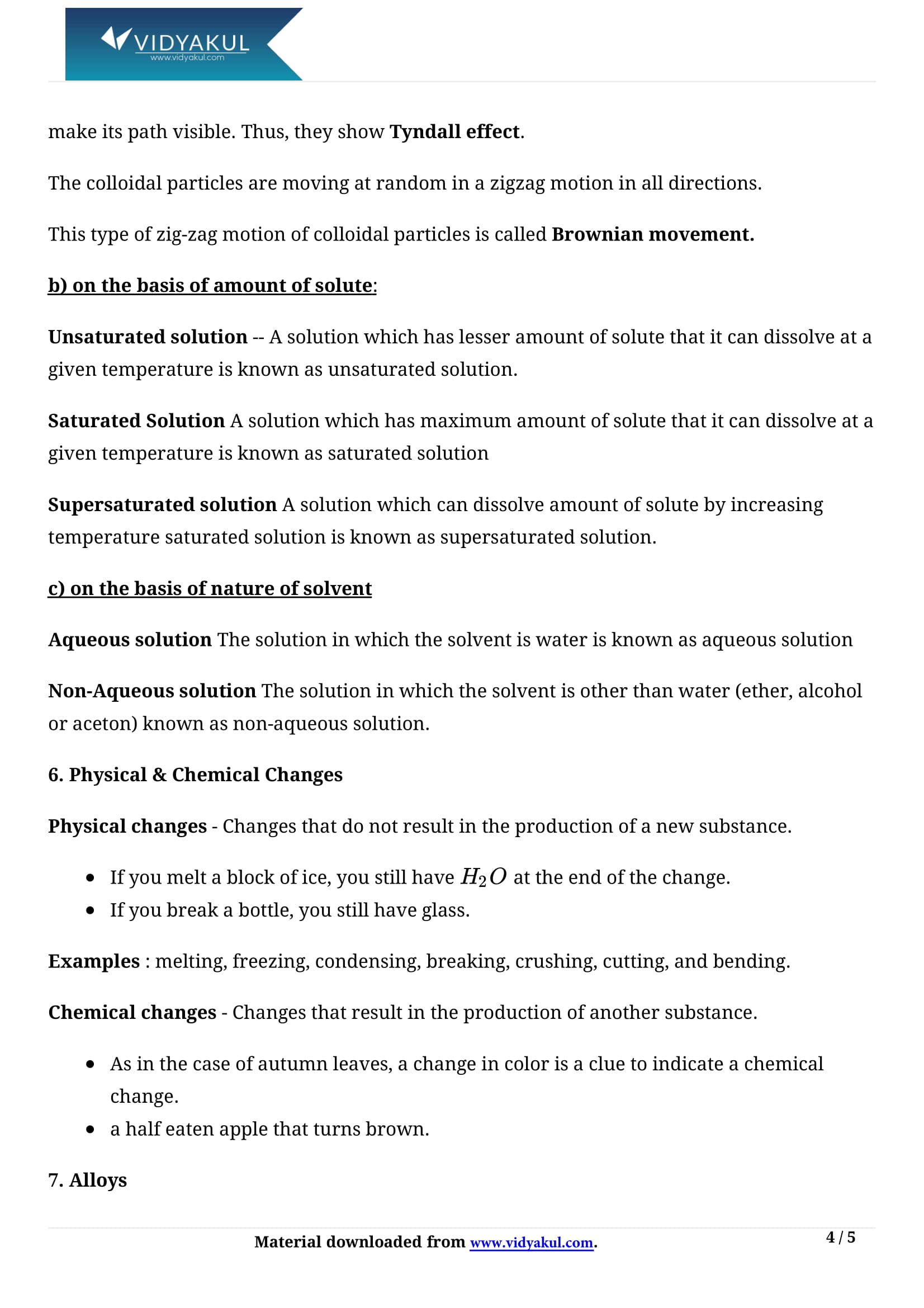 Is Matter Around Us Pure Class 9 Science Notes Part - 4