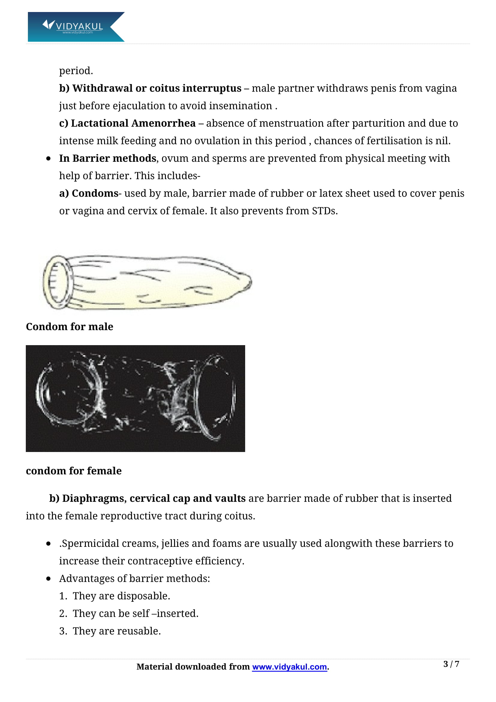 Reproductive Health Class 12 Notes Vidyakul 