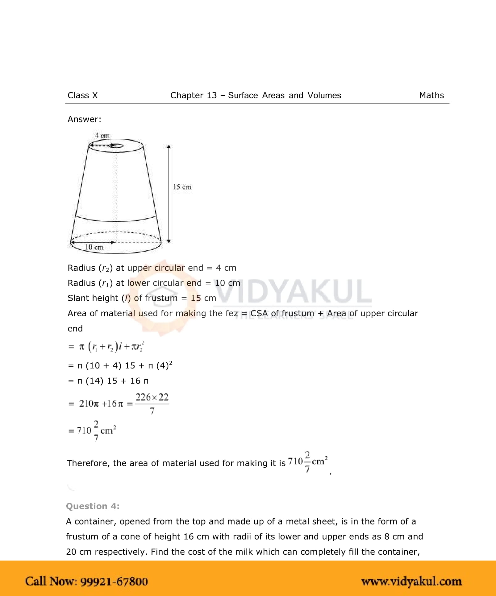 NCERT Solutions For Class 10 Maths Chapter 13 | Vidyakul