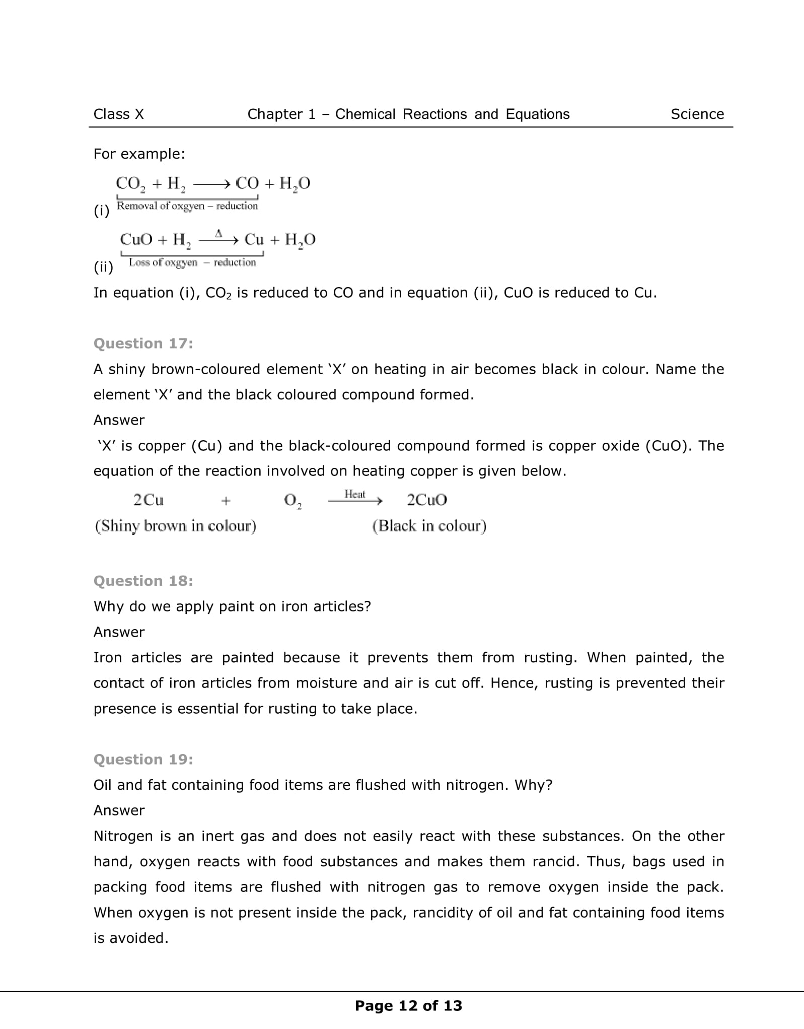 NCERT Solutions For Class 10 Science Chapter 1 Chemical Reactions Part-12