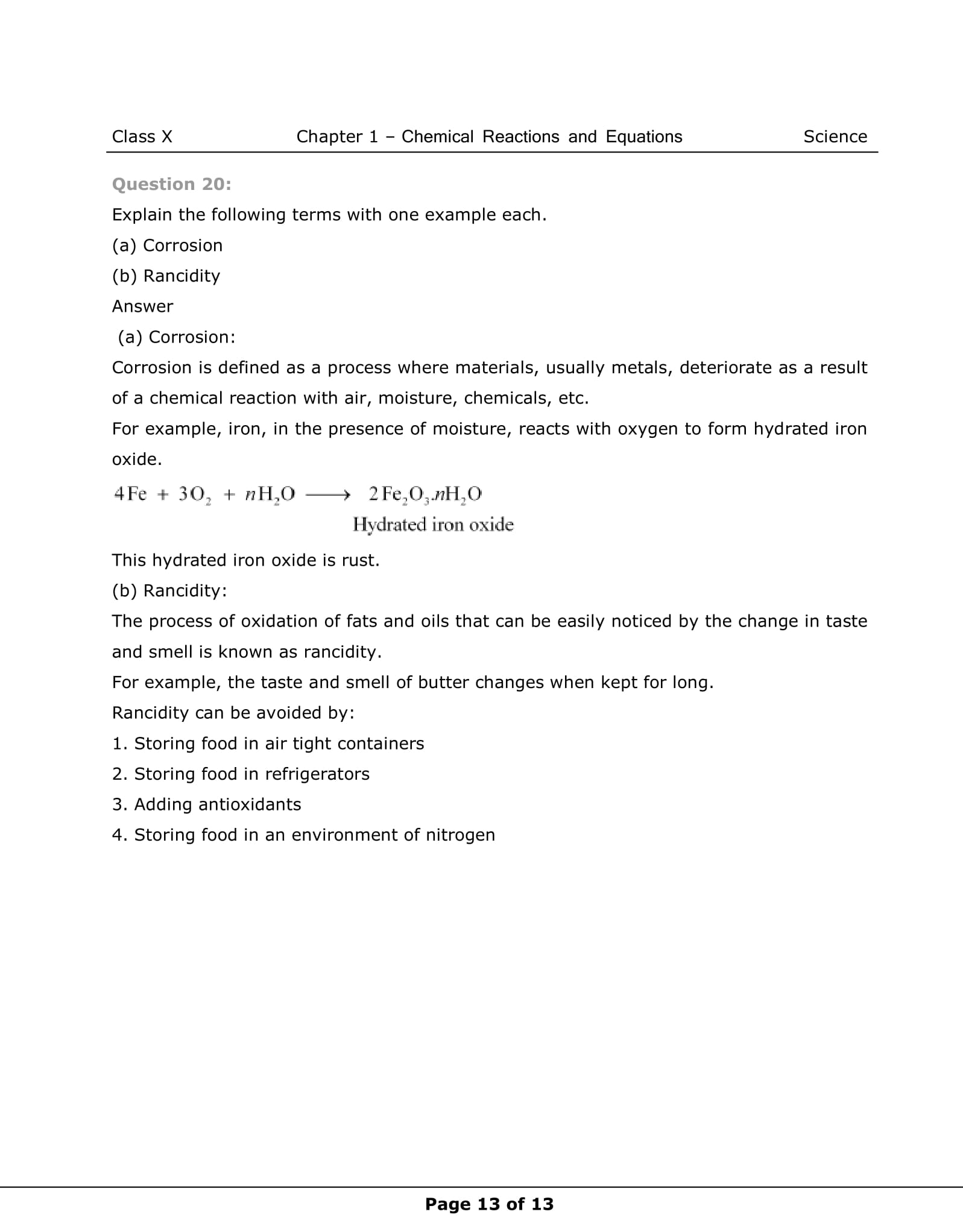 NCERT Solutions For Class 10 Science Chapter 1 Chemical Reactions Part-13