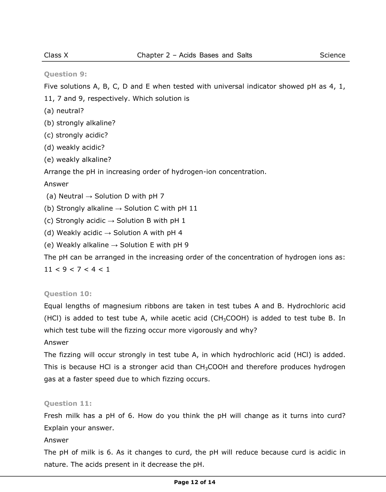 NCERT Solutions For Class 10 Science Chapter 2 Acids, Bases and Salts Part-12