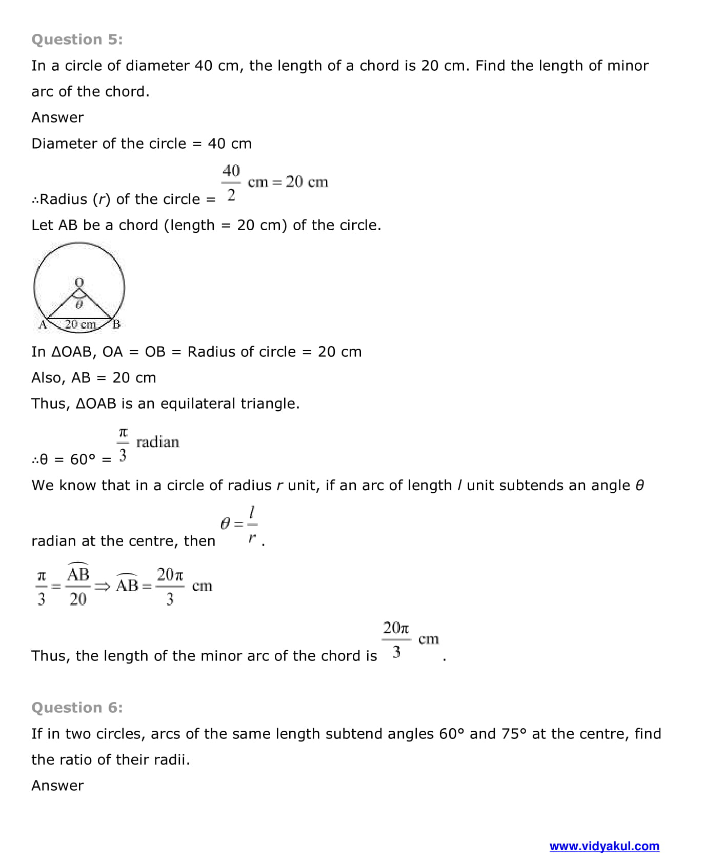 Class 11th Math Trignometric Functions NCERT Solution CBSE 2023