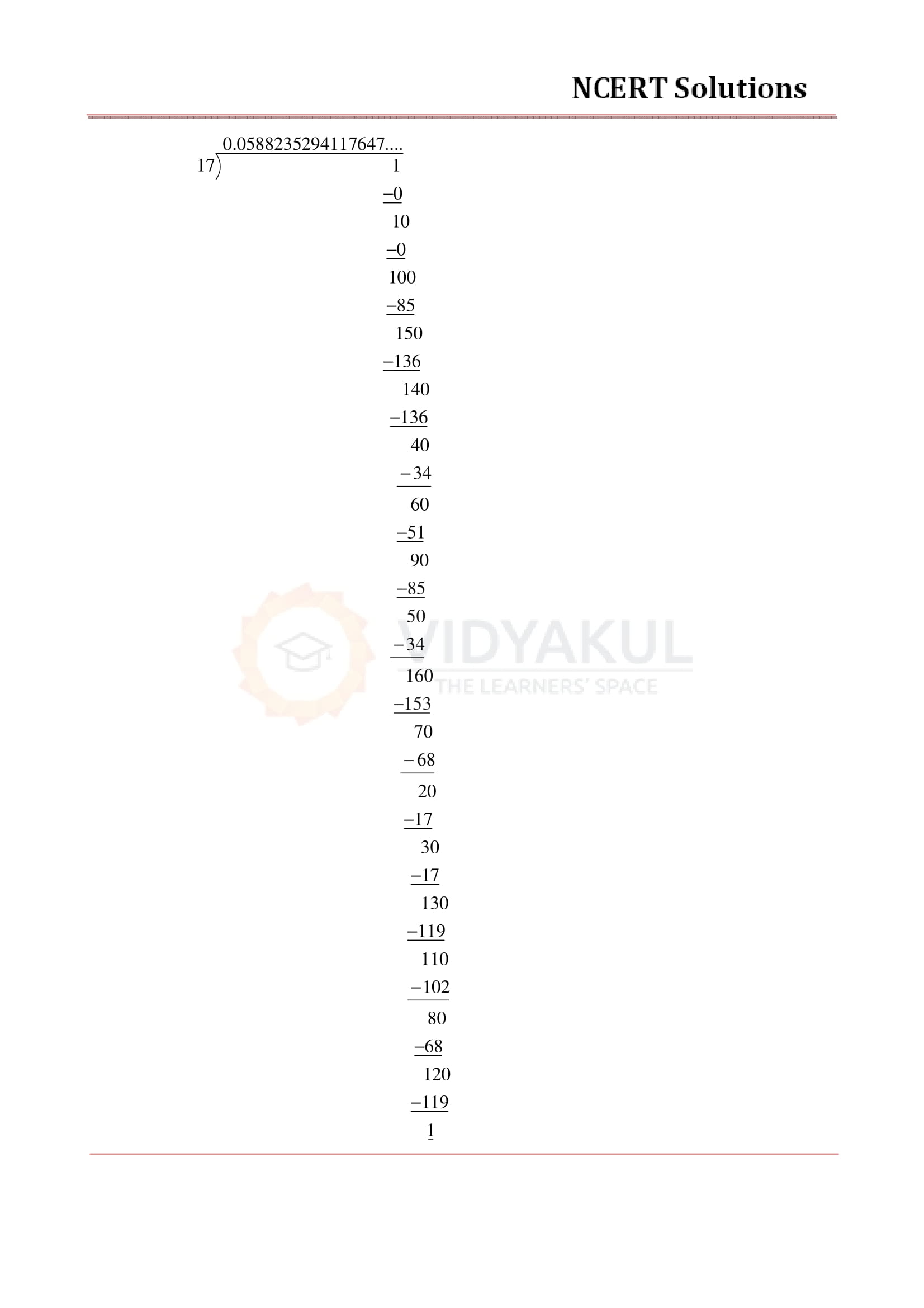 NCERT Solutions For Class 9 Maths Chapter 1