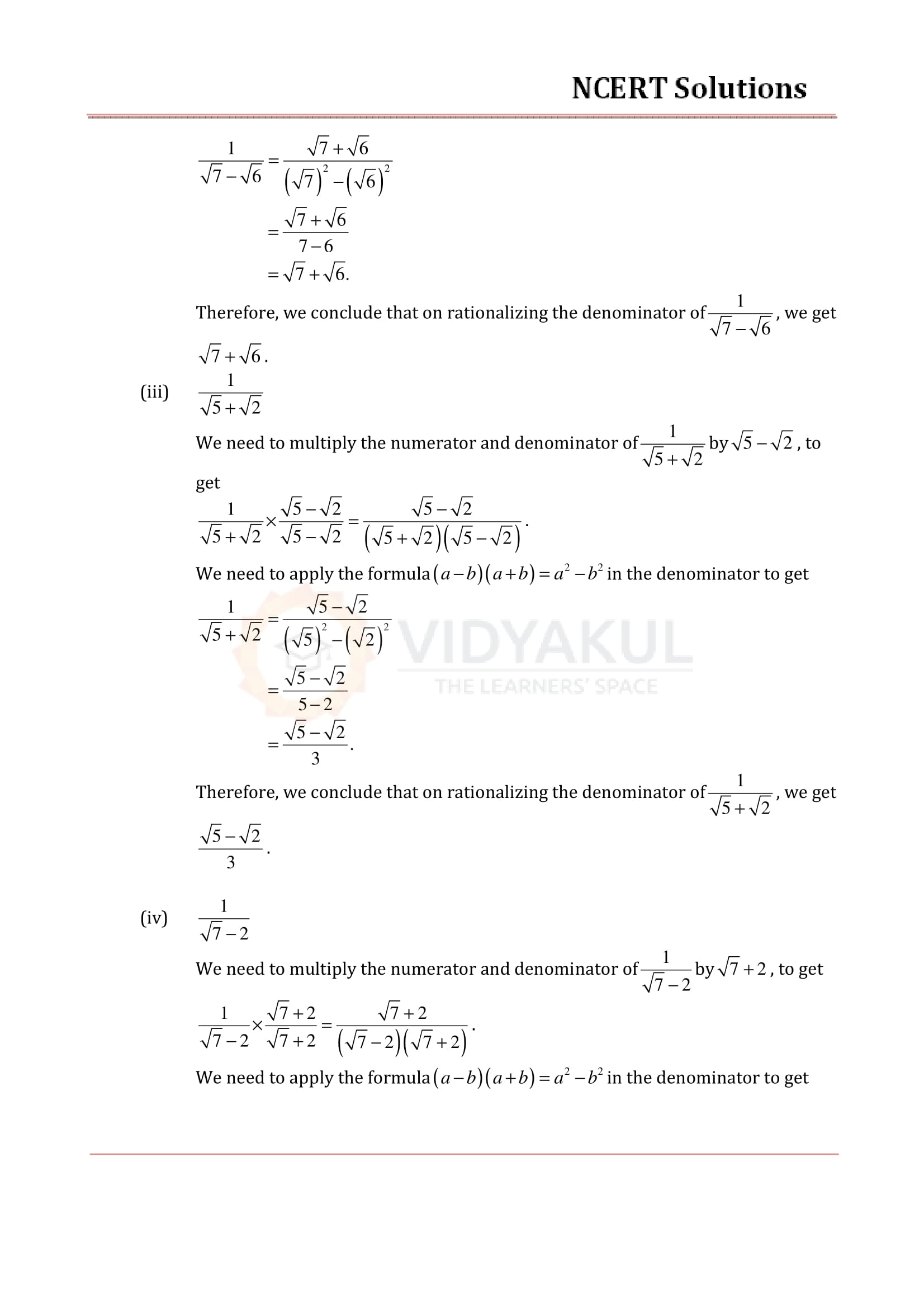 NCERT Solutions For Class 9 Maths Chapter 1