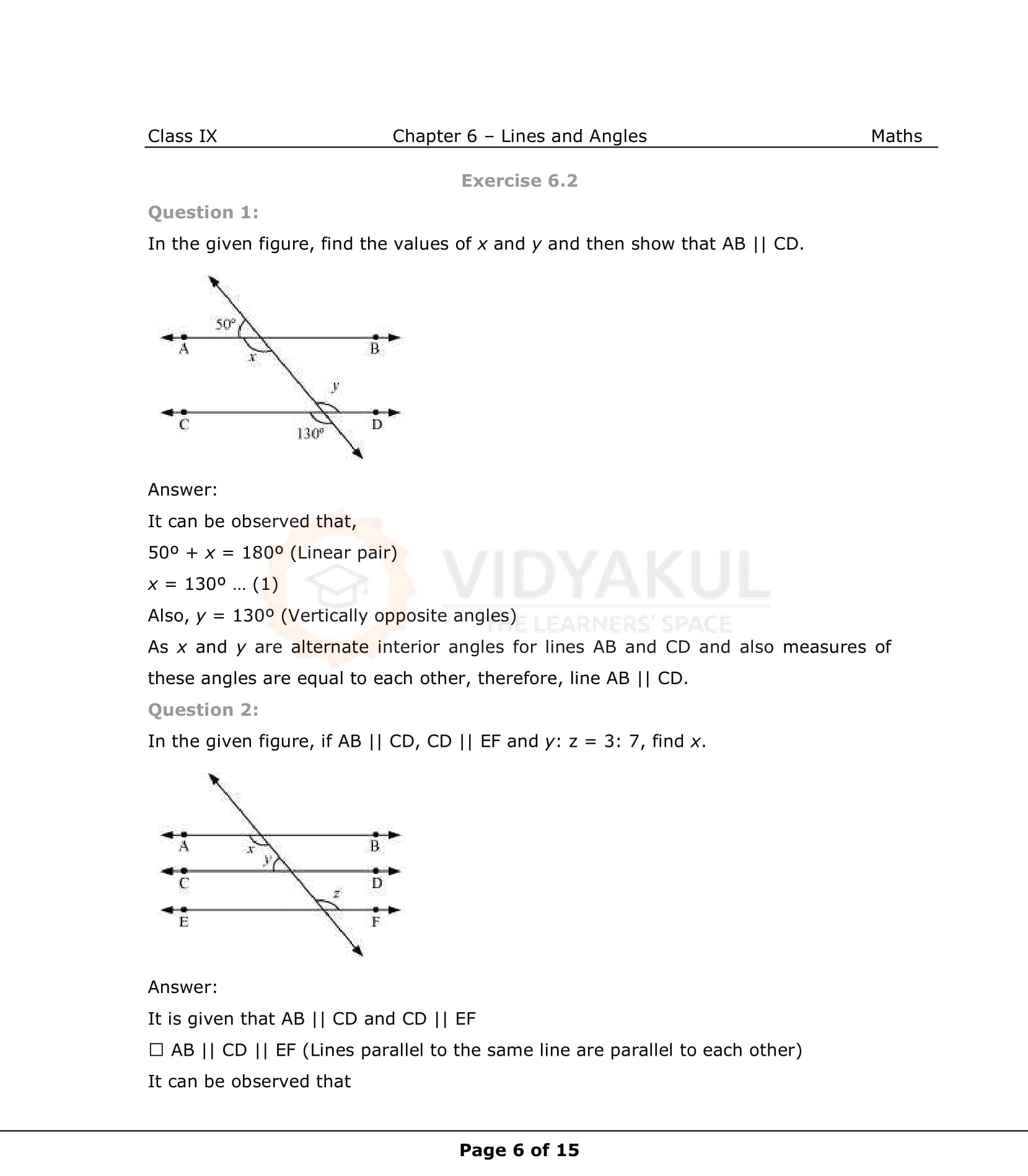 NCERT Solutions For Class 9 Maths Chapter 6