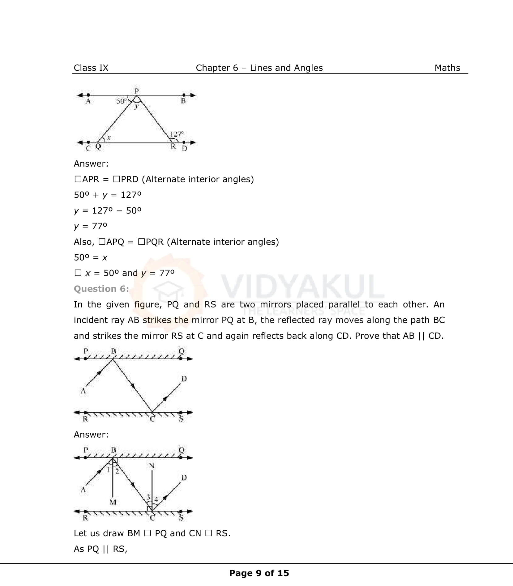 NCERT Solutions For Class 9 Maths Chapter 6