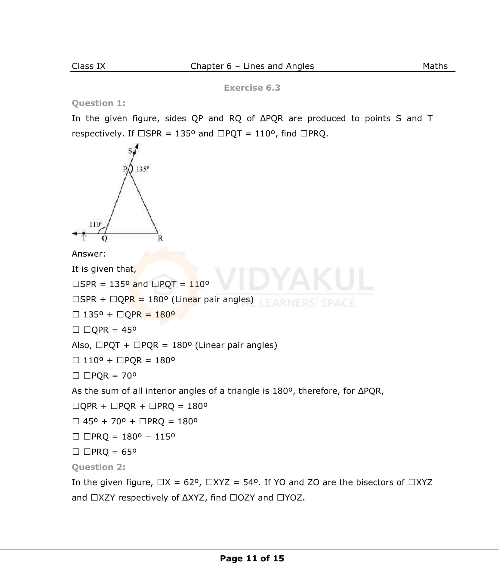 NCERT Solutions For Class 9 Maths Chapter 6