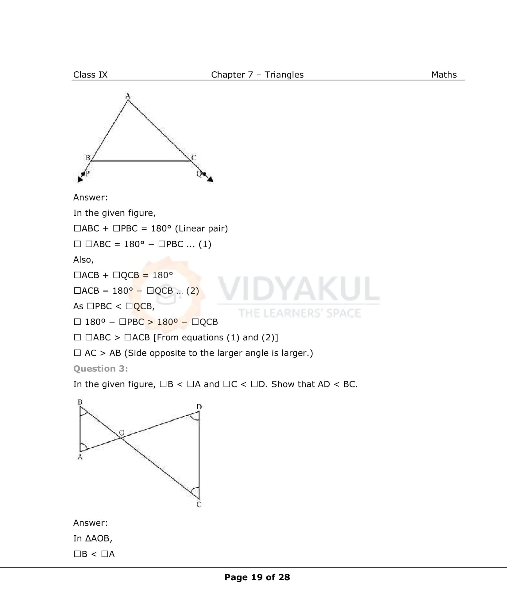 NCERT Solutions For Class 9 Maths Chapter 7