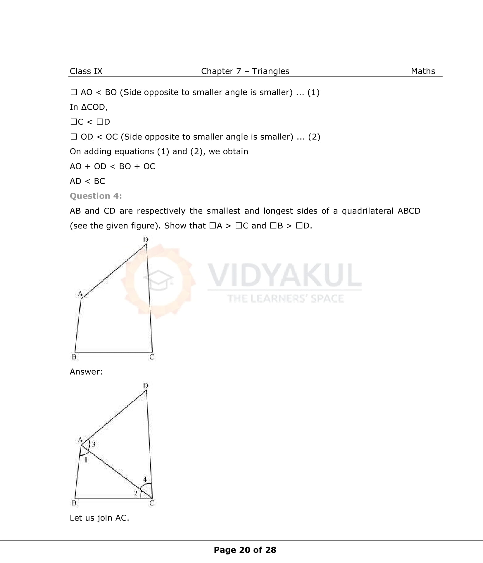 NCERT Solutions For Class 9 Maths Chapter 7
