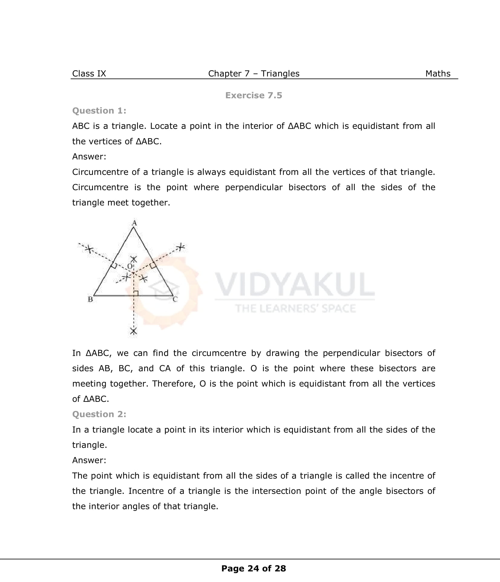 NCERT Solutions For Class 9 Maths Chapter 7