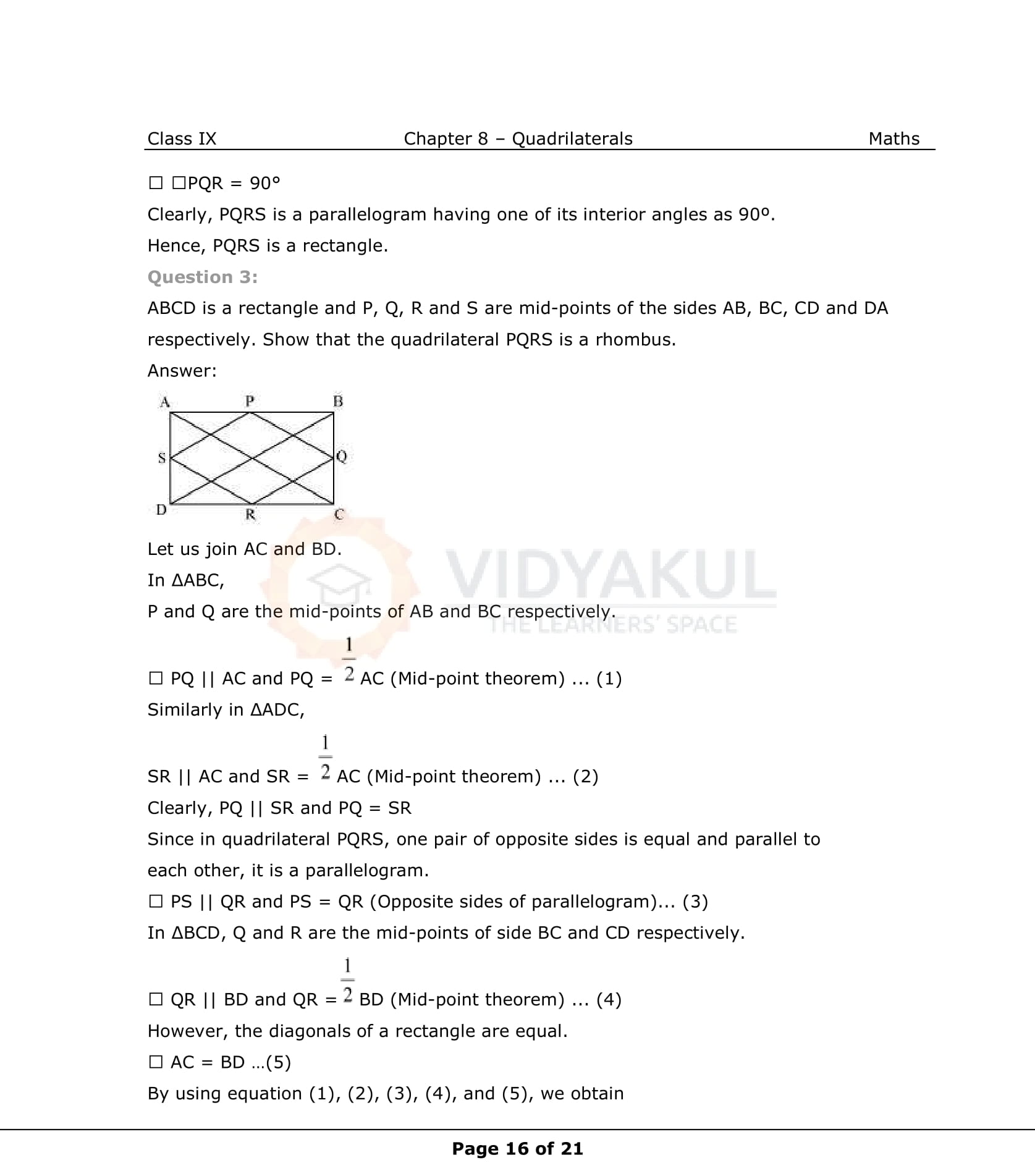 NCERT Solutions For Class 9 Maths Chapter 8