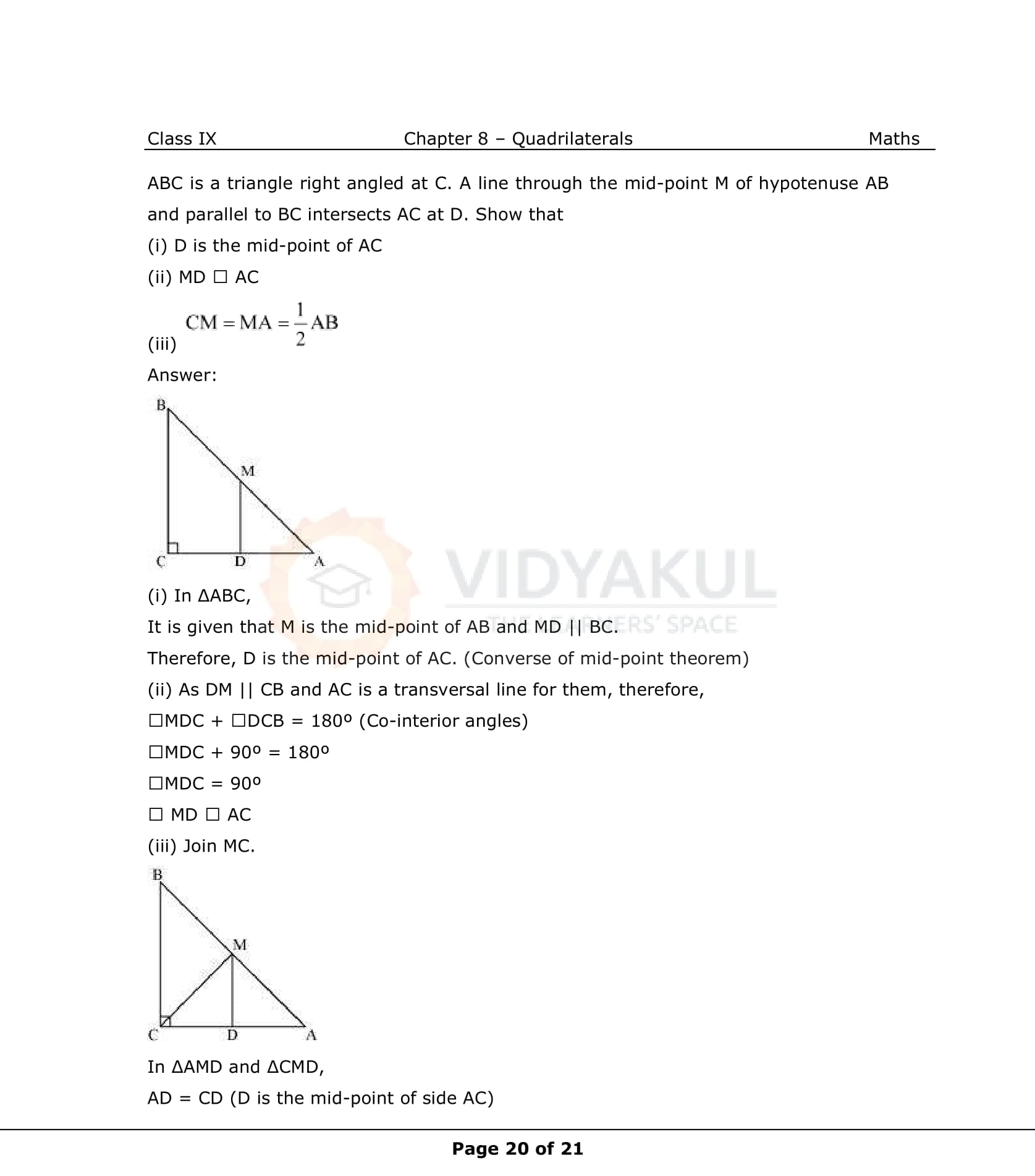 NCERT Solutions For Class 9 Maths Chapter 8