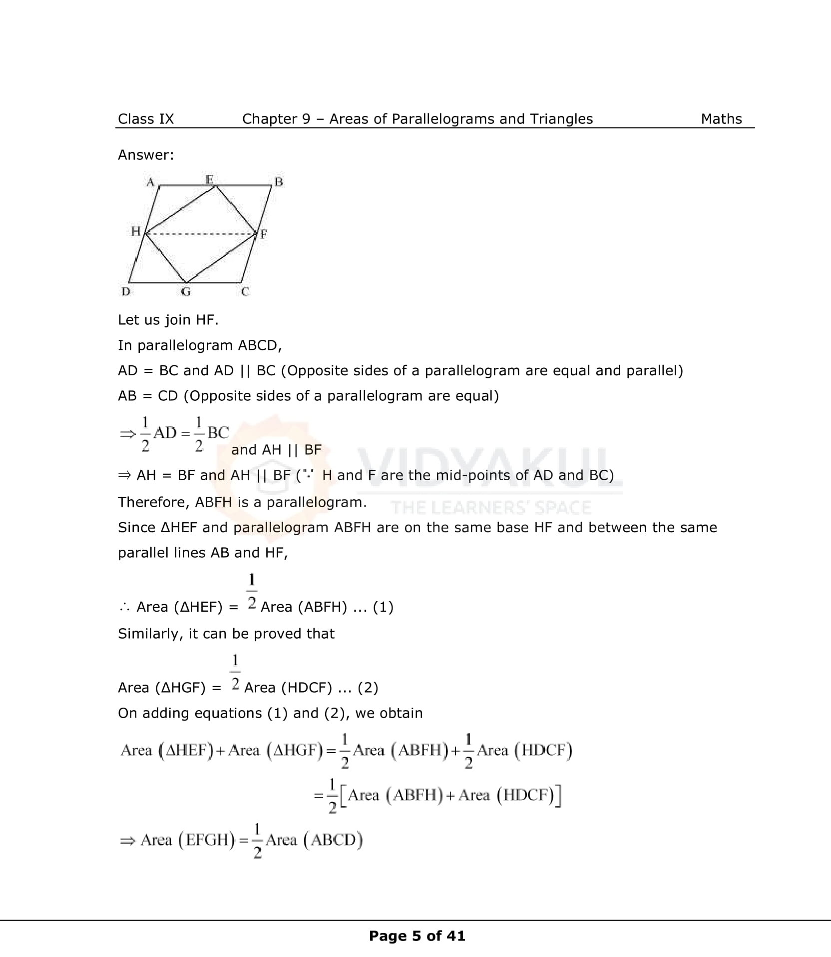 NCERT Solutions For Class 9 Maths Chapter 9