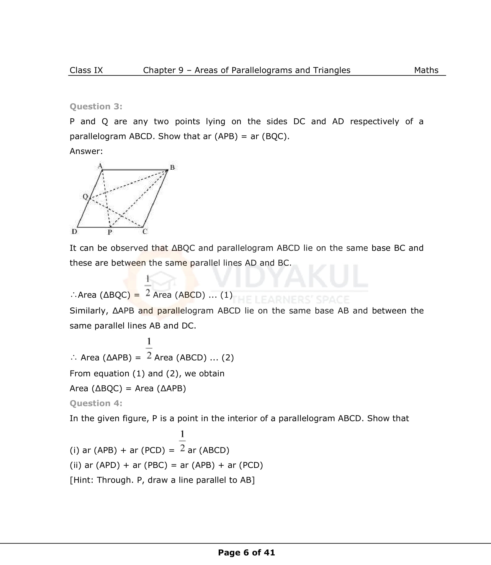 NCERT Solutions For Class 9 Maths Chapter 9