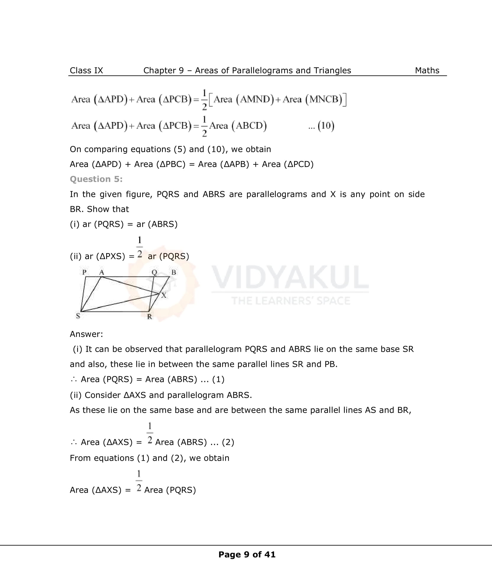 NCERT Solutions For Class 9 Maths Chapter 9