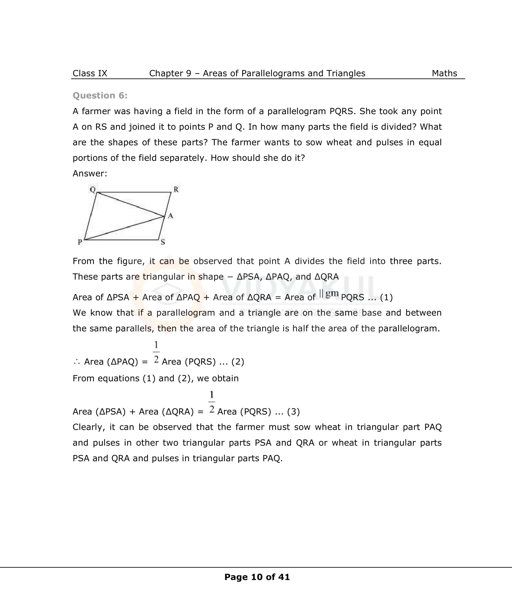 NCERT Solutions For Class 9 Maths Chapter 9