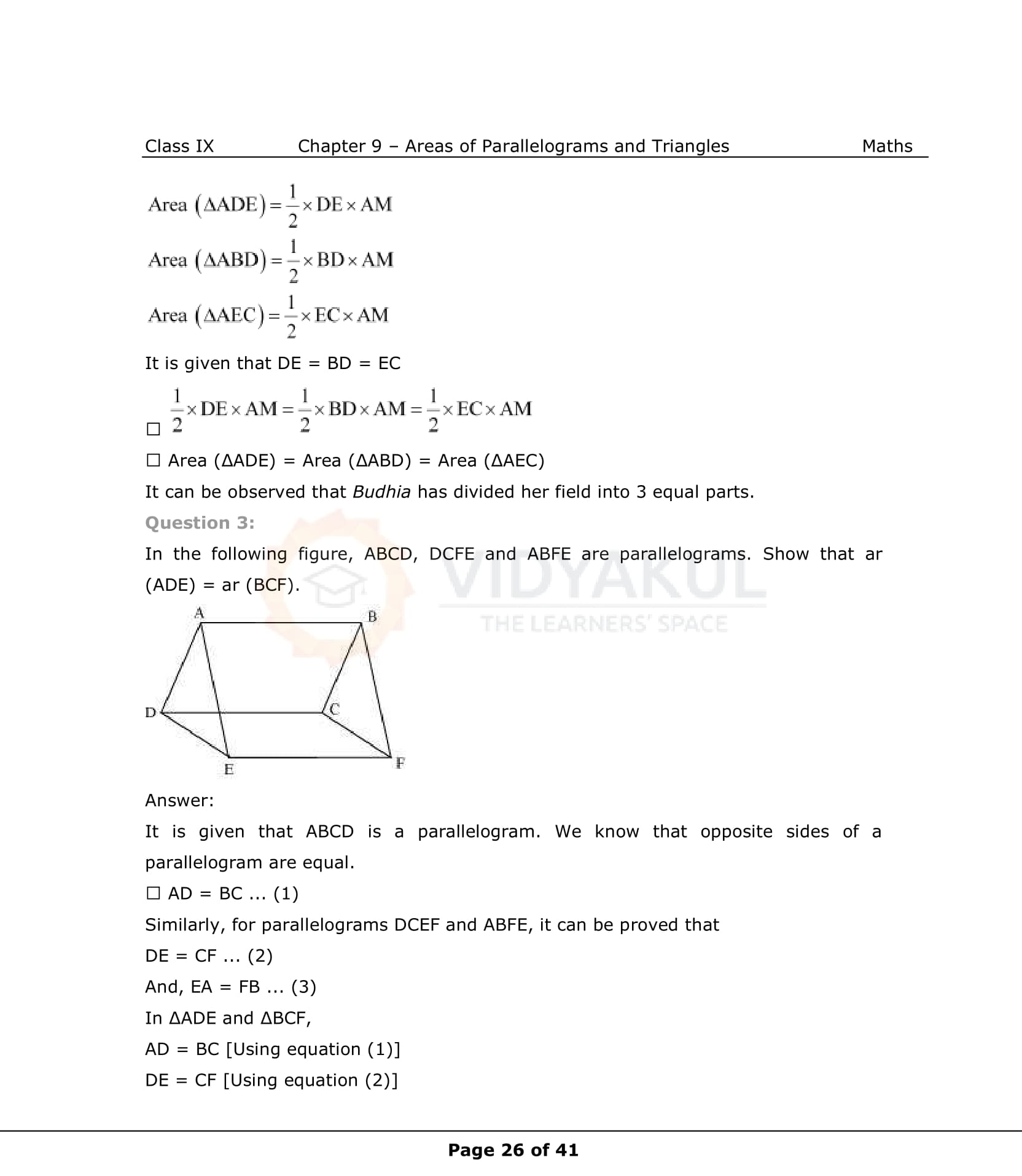 NCERT Solutions For Class 9 Maths Chapter 9