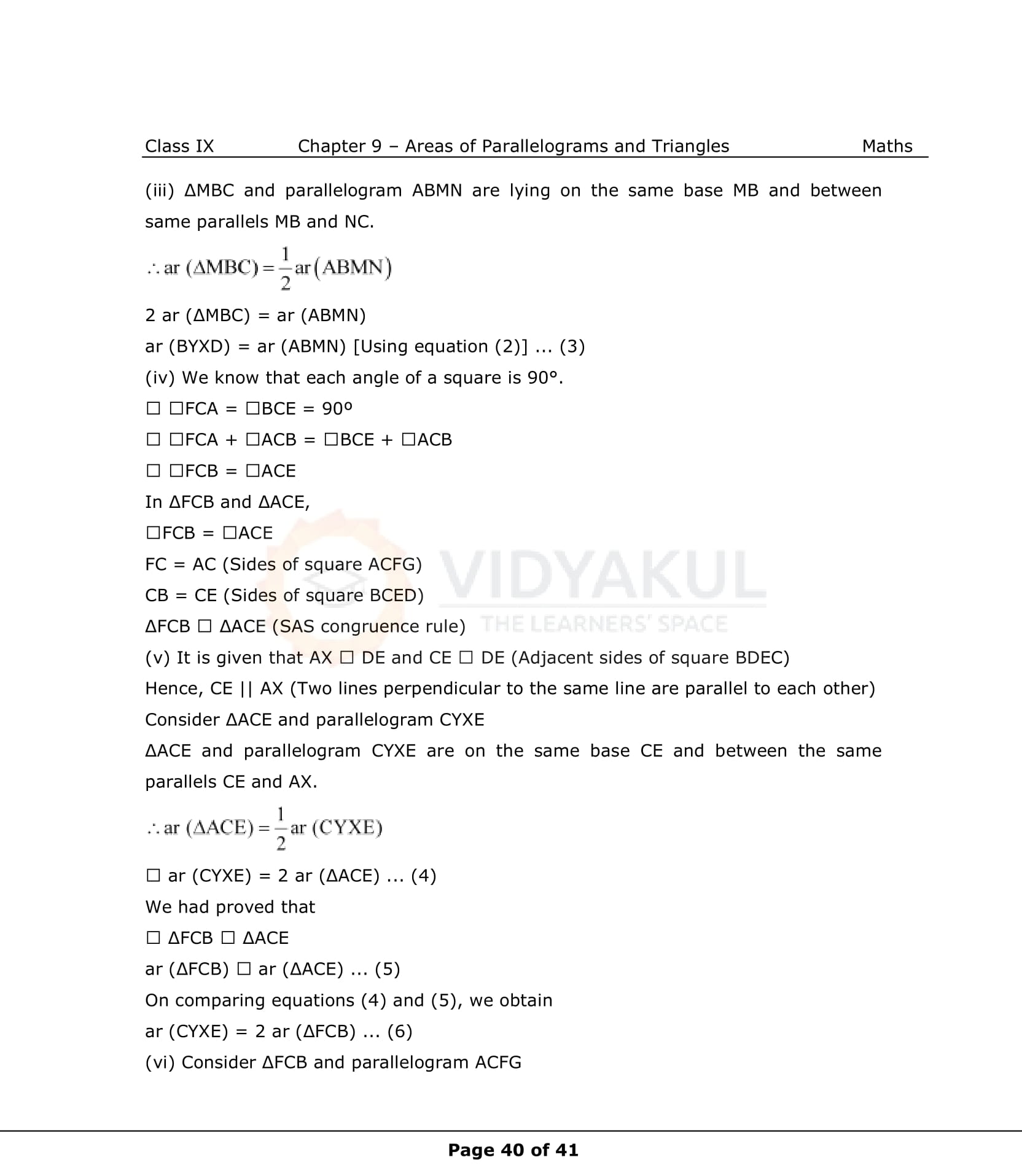 NCERT Solutions For Class 9 Maths Chapter 9