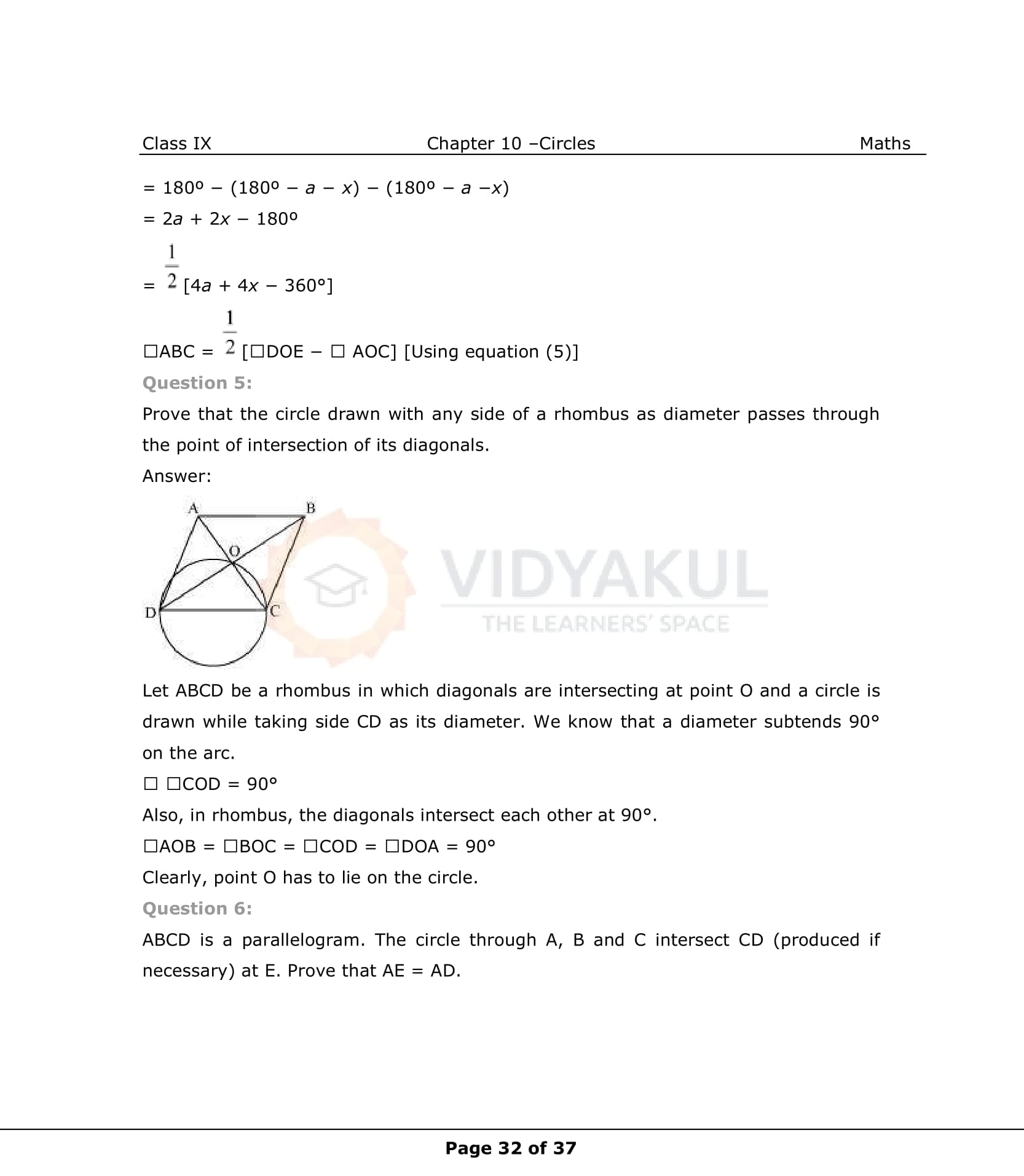 NCERT Solutions For Class 9 Maths Chapter 10