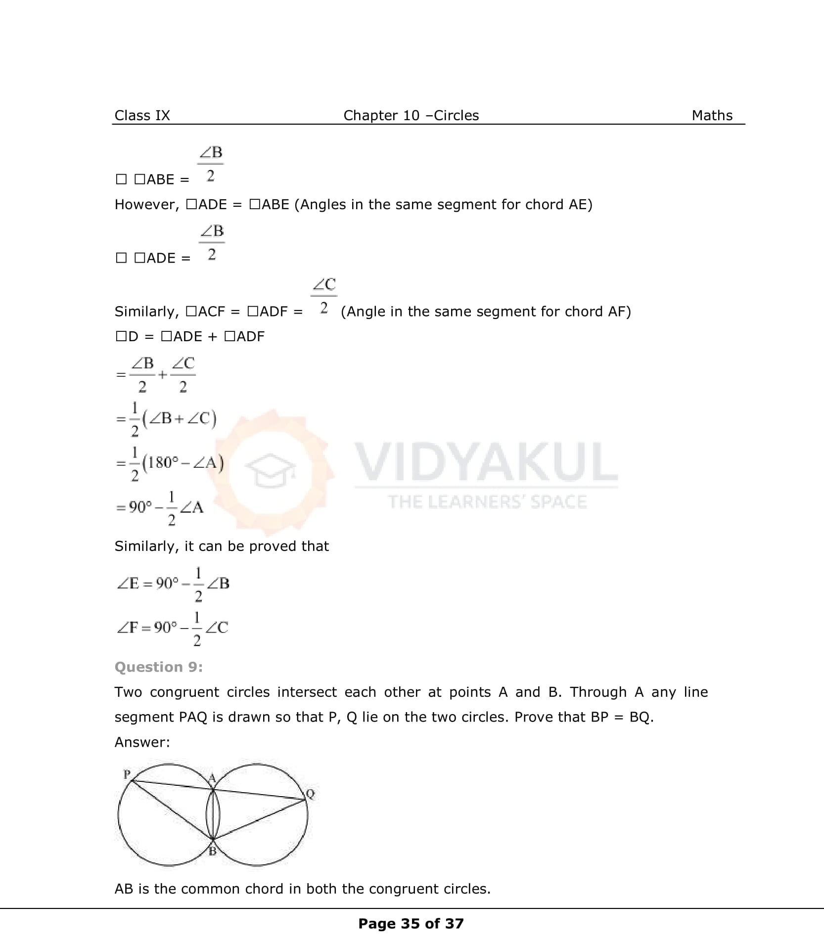 NCERT Solutions For Class 9 Maths Chapter 10