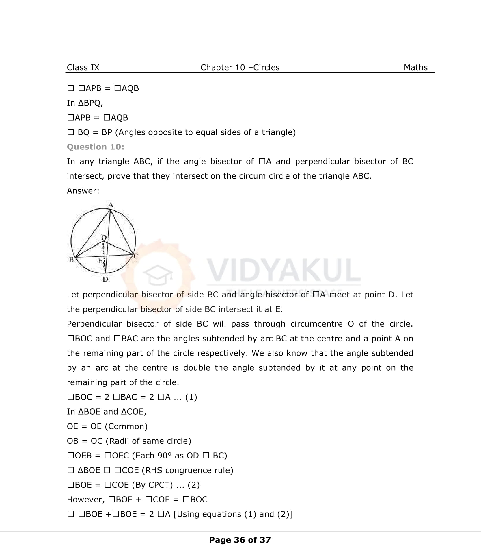NCERT Solutions For Class 9 Maths Chapter 10