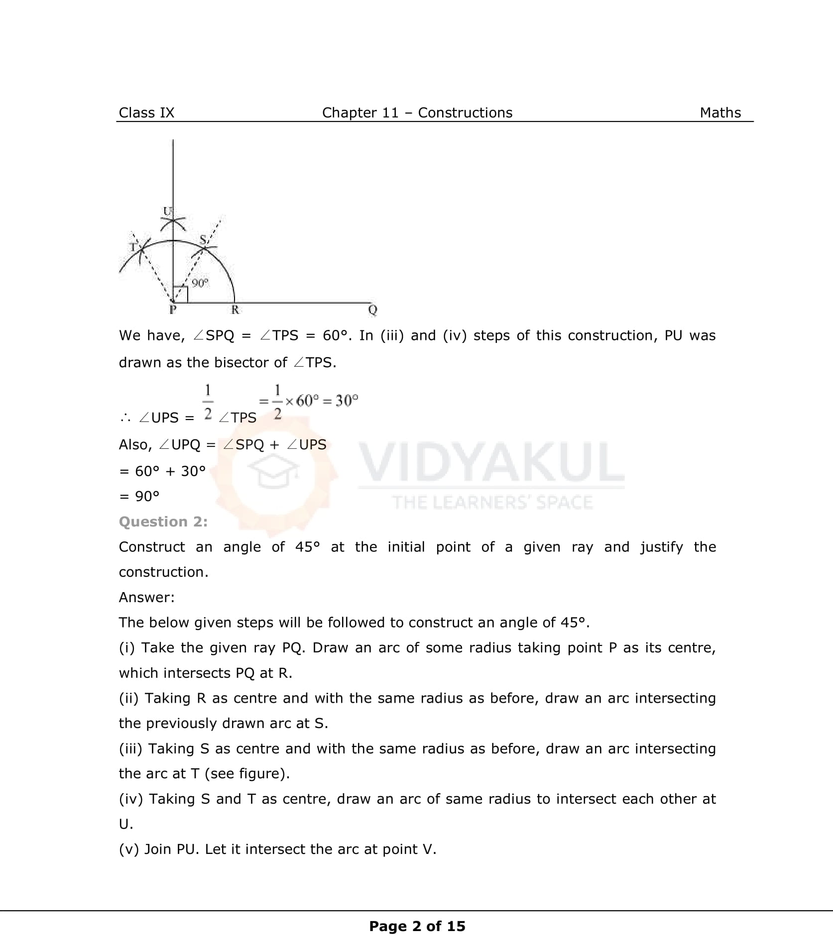 NCERT Solutions For Class 9 Maths Chapter 11