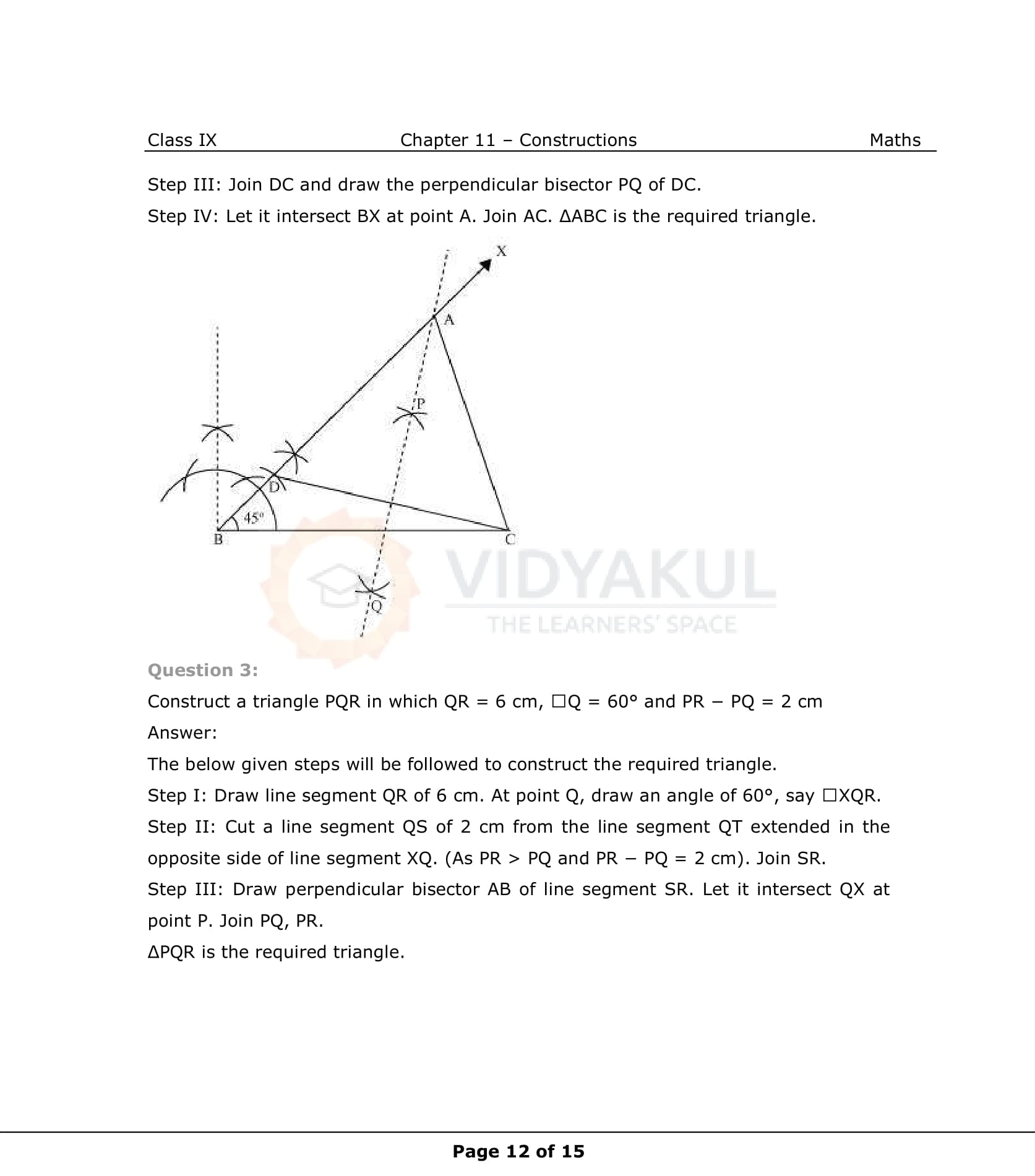 NCERT Solutions For Class 9 Maths Chapter 11
