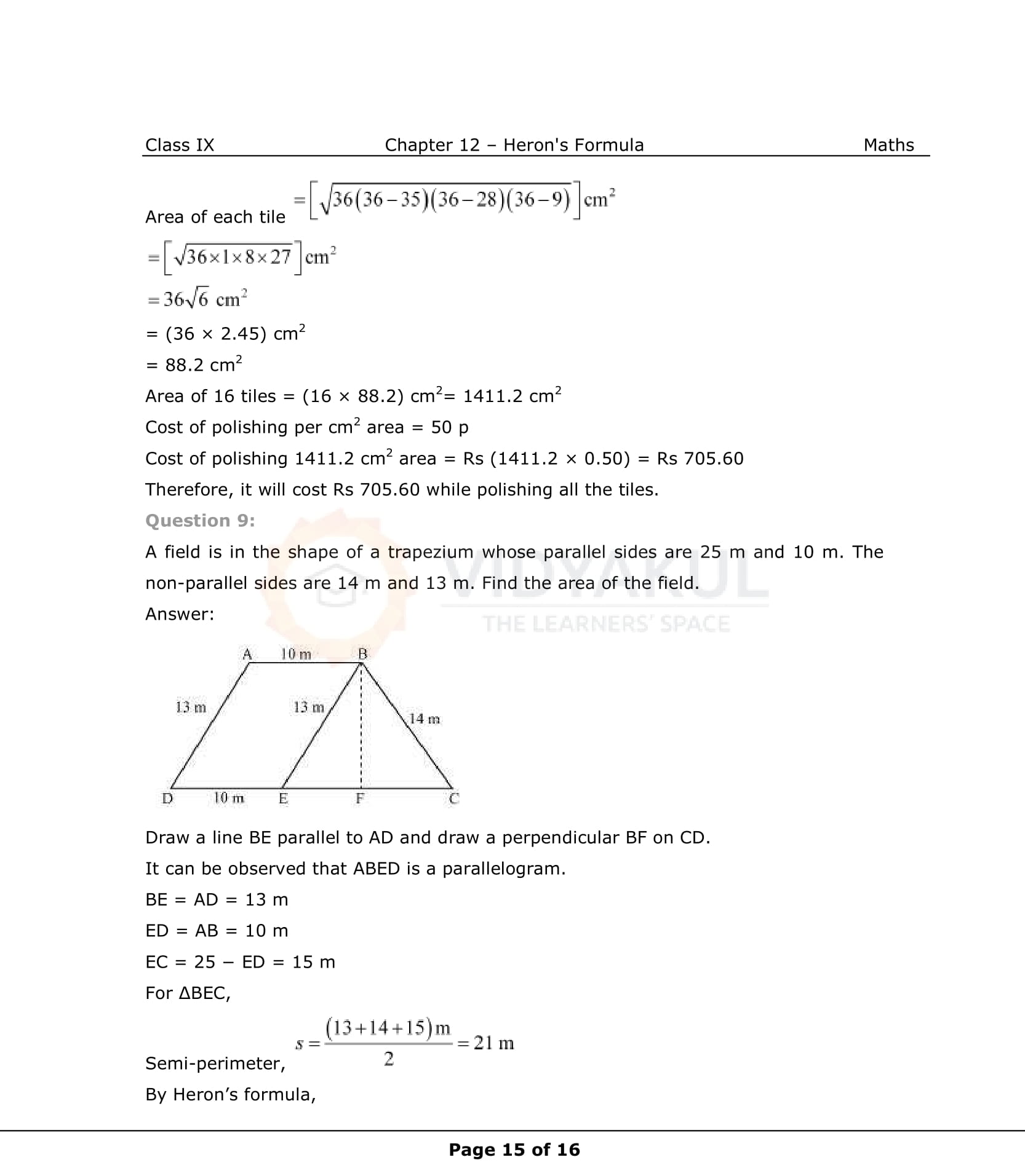 NCERT Solutions For Class 9 Maths Chapter 12