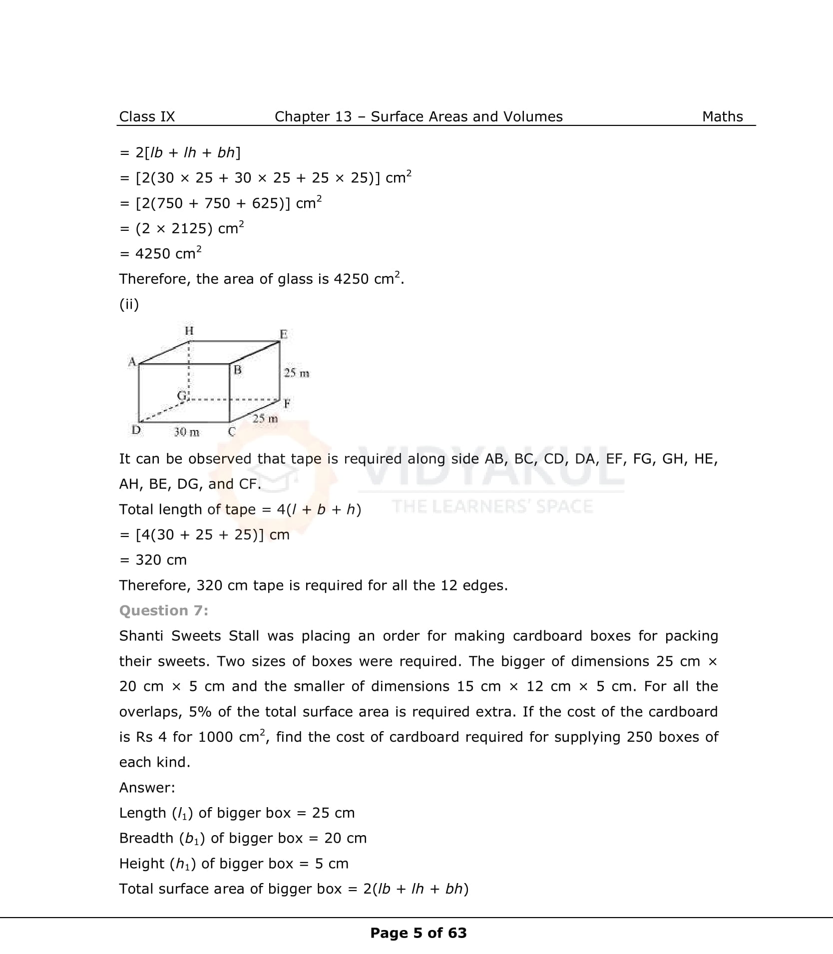NCERT Solutions For Class 9 Maths Chapter 13