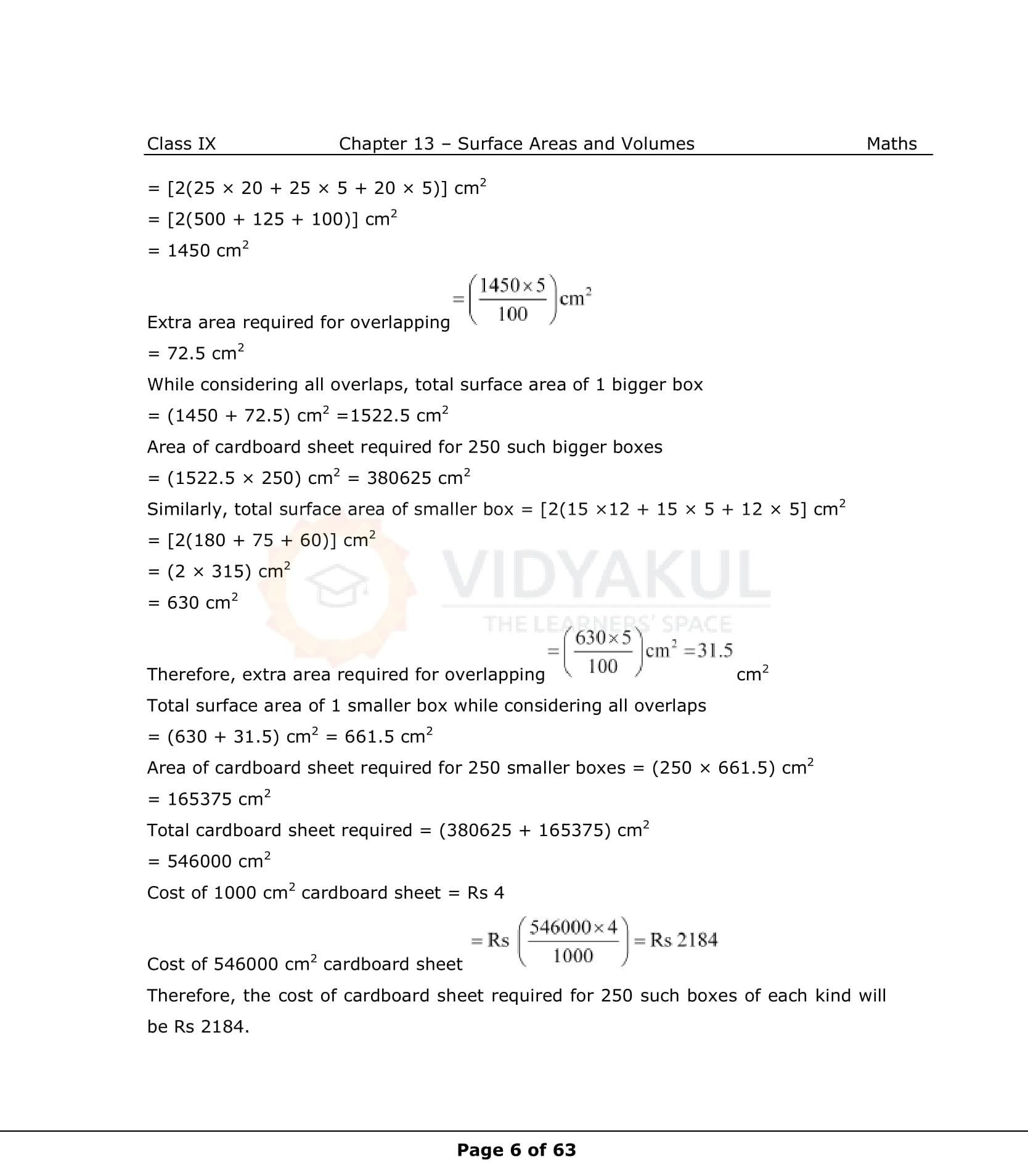 NCERT Solutions For Class 9 Maths Chapter 13