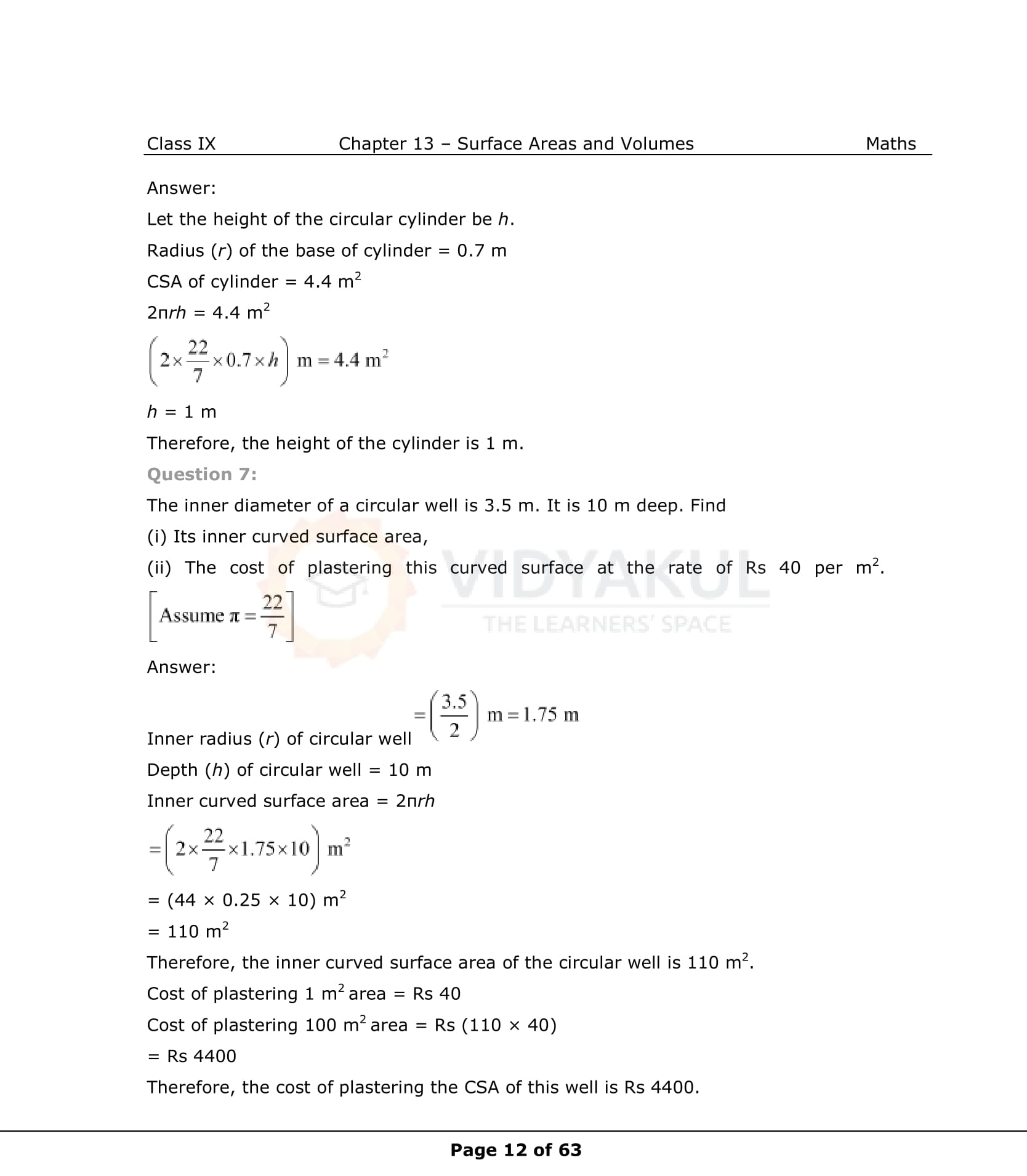NCERT Solutions For Class 9 Maths Chapter 13