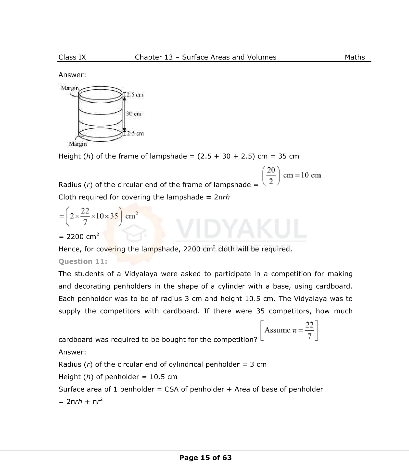 NCERT Solutions For Class 9 Maths Chapter 13