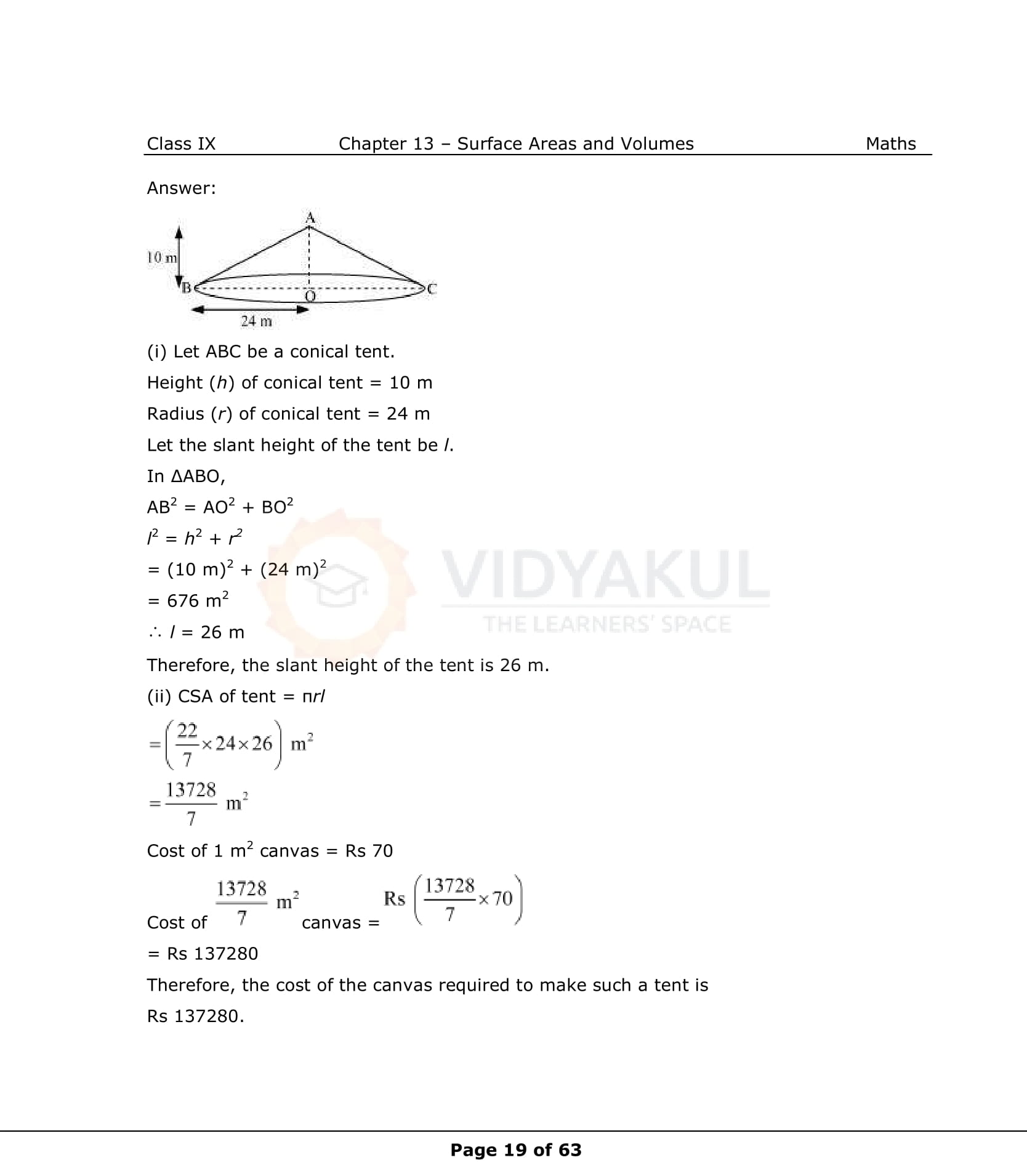 NCERT Solutions For Class 9 Maths Chapter 13