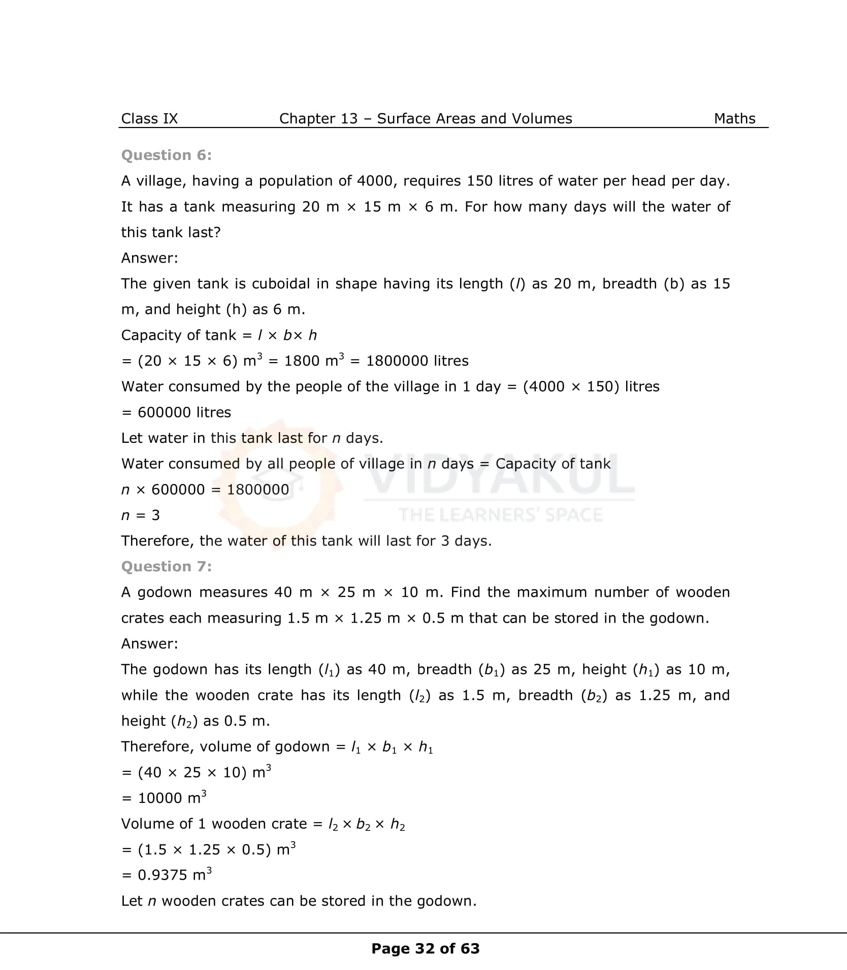 NCERT Solutions For Class 9 Maths Chapter 13