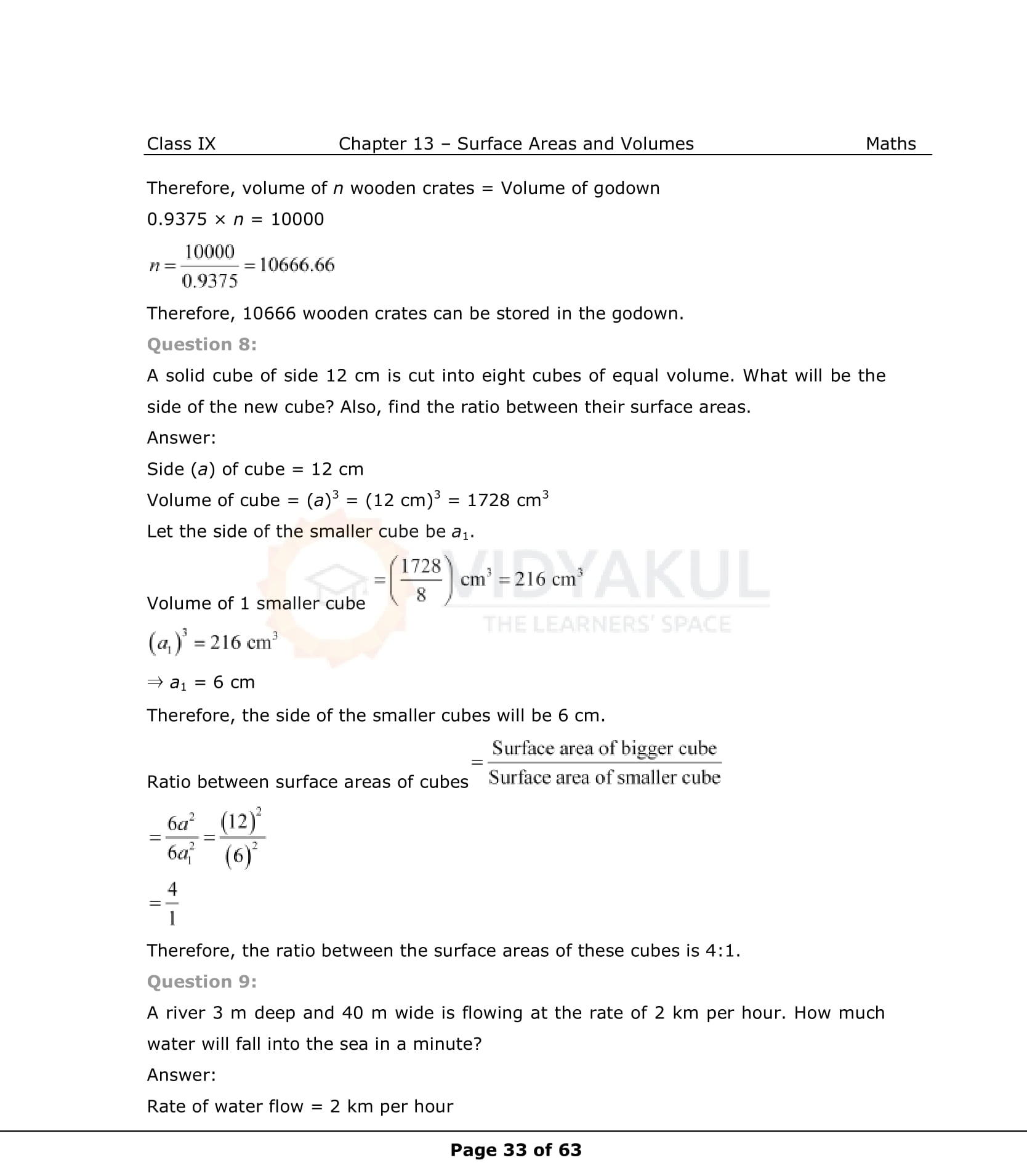 NCERT Solutions For Class 9 Maths Chapter 13