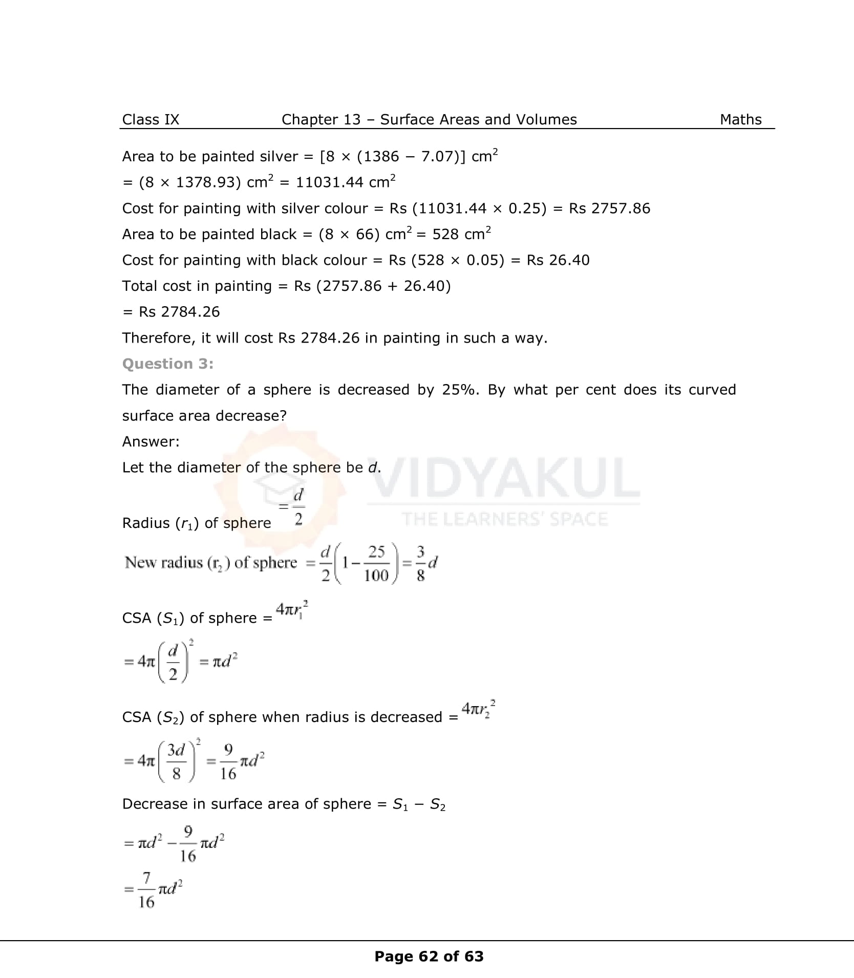 NCERT Solutions For Class 9 Maths Chapter 13