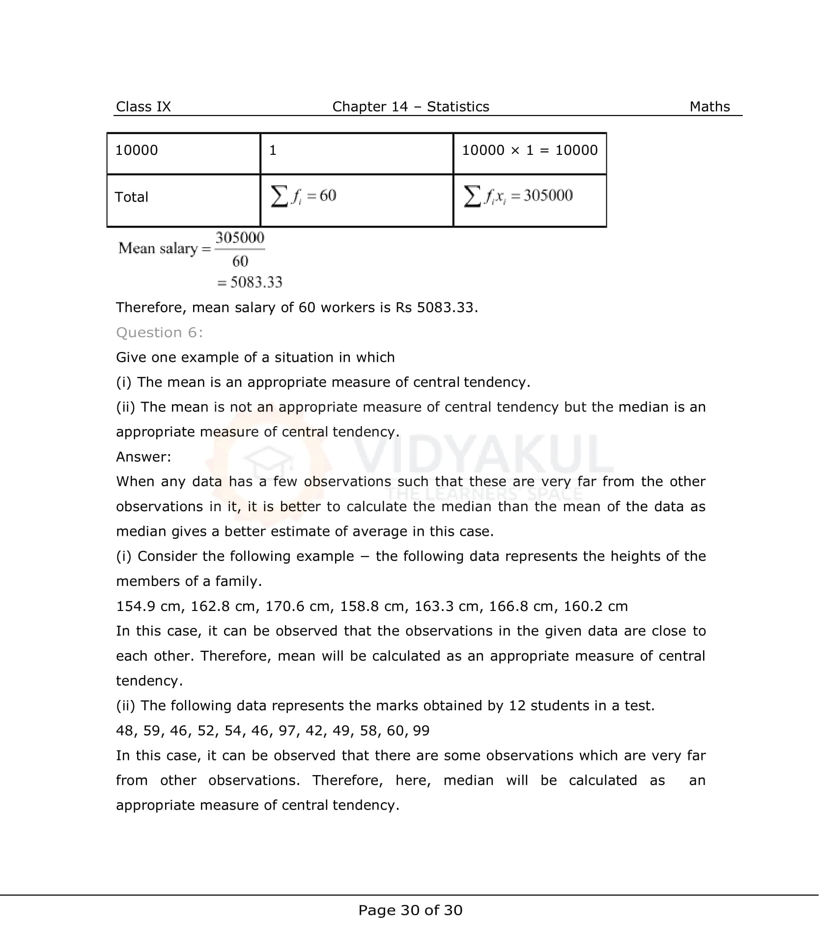 NCERT Solutions For Class 9 Maths Chapter 14