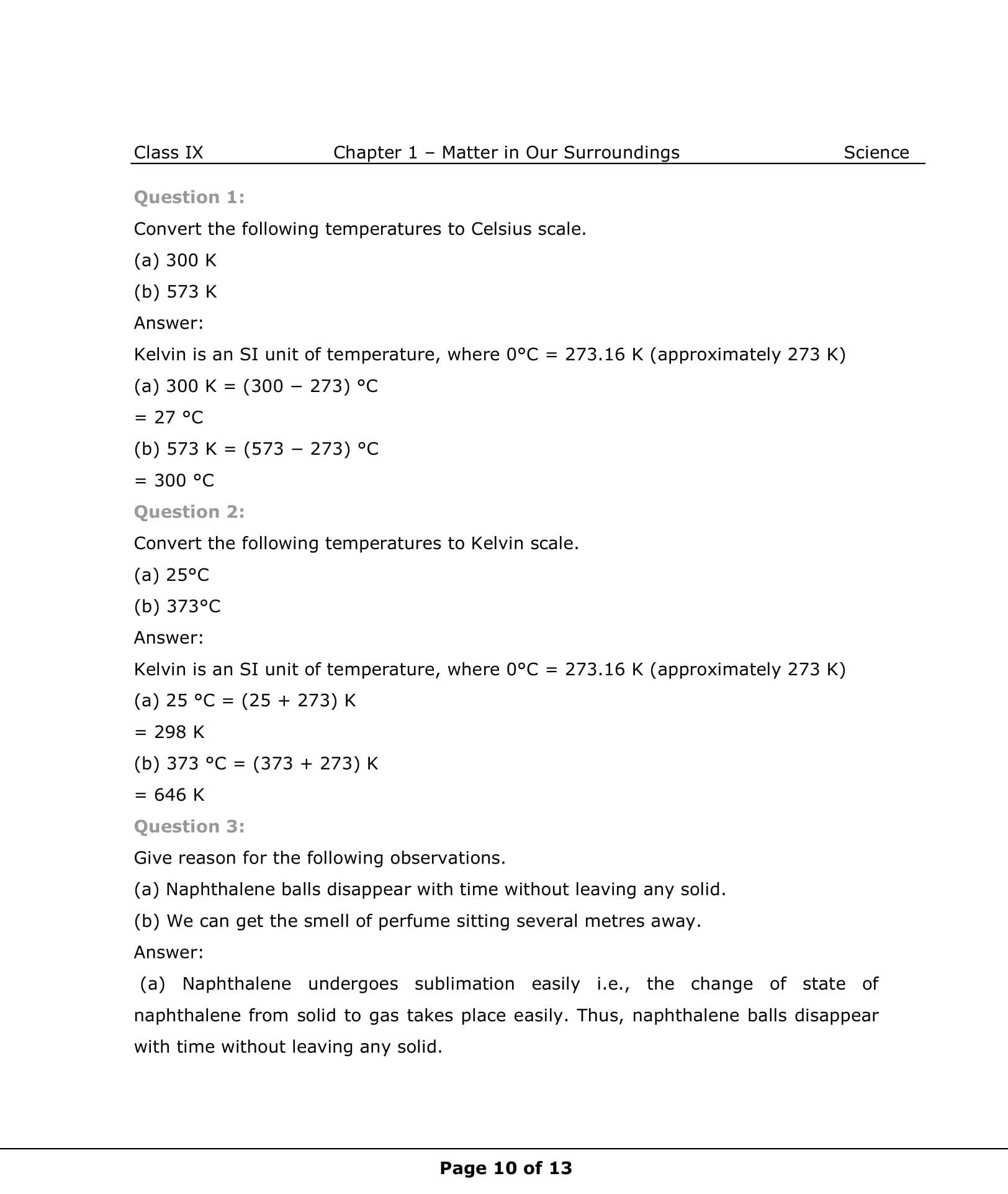 NCERT Solutions For Class 9 Science Chapter 1